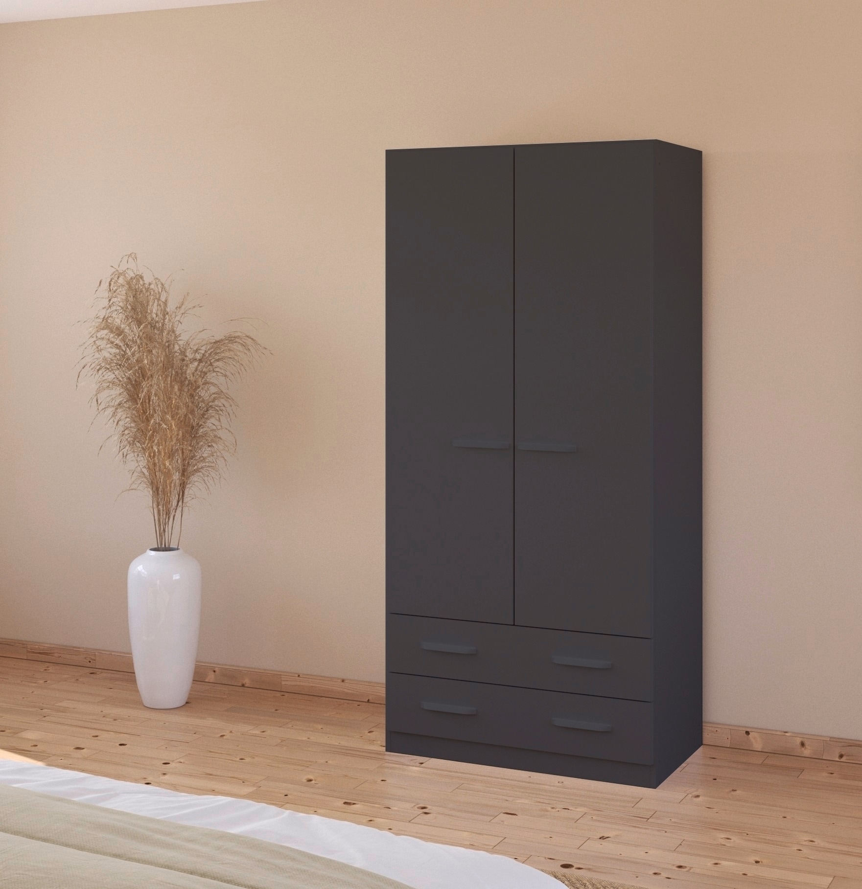 rauch Drehtürenschrank "Prandon B" mit 2 Schubladen und Metallgriffen quer günstig online kaufen