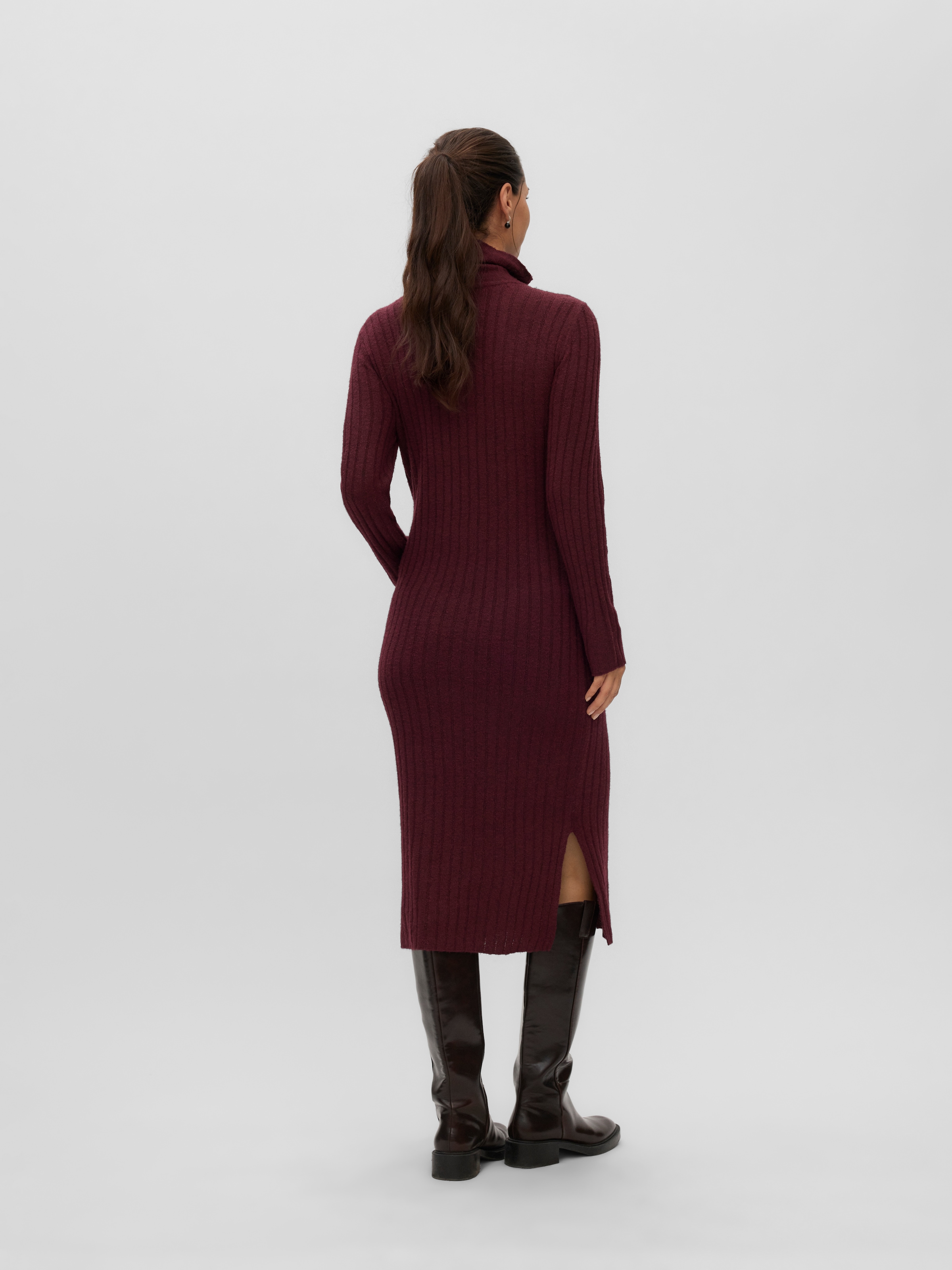 Mamalicious Strickkleid »MLSUNIVA JUNE LS KNIT MIDI DRESS 2F NOOS« Materialmix, regular fit
