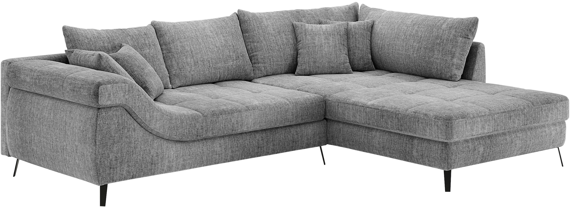 Mr. Couch Ecksofa »Portofino L-Form«, 4 Bezugsqualitäten, 13,5 cm hohe Meta günstig online kaufen