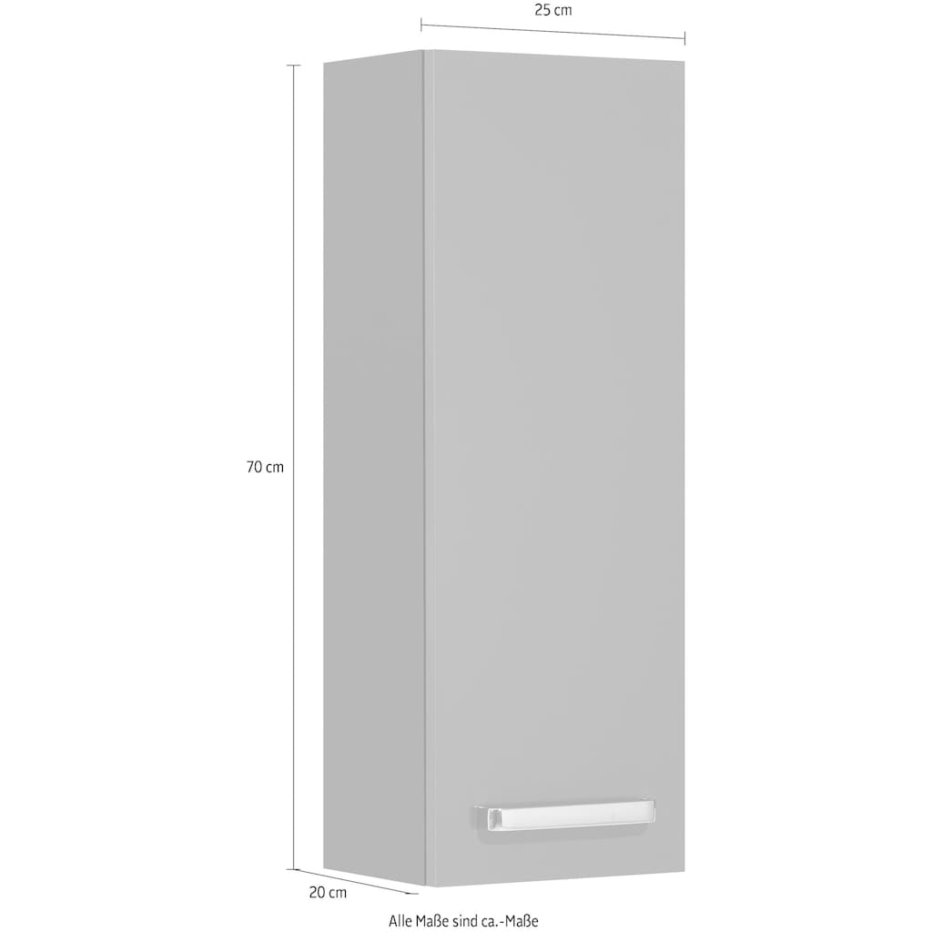 Saphir Hängeschrank »Quickset Wand-Badschrank 25 cm breit mit 1 Tür und 2 Einlegeböden«