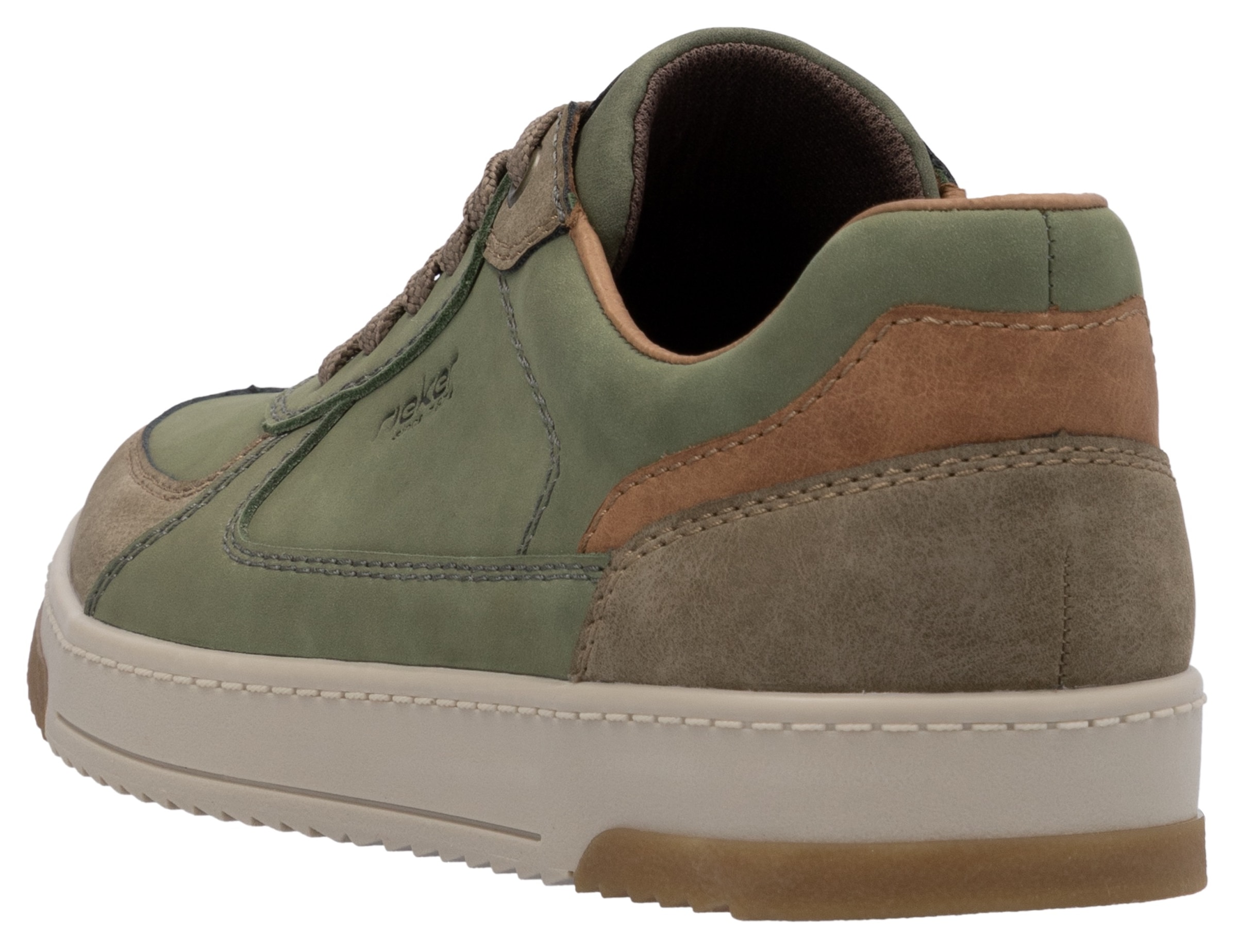 Rieker Sneaker, Freizeitschuh, Halbschuh, Schnürschuh mit gepolstertem Schaftrand