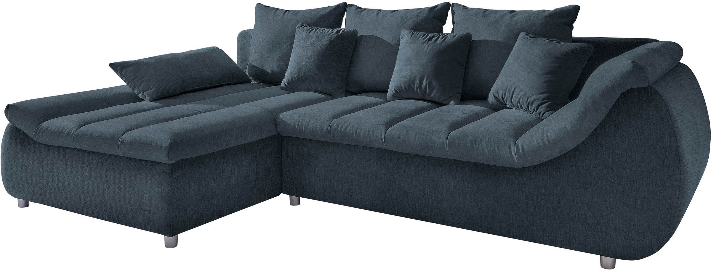 INOSIGN Ecksofa »Imola elegant und bequem, aktuelle Steppung im Sitz, L-Form«, wahlweise mit Bettfunktion