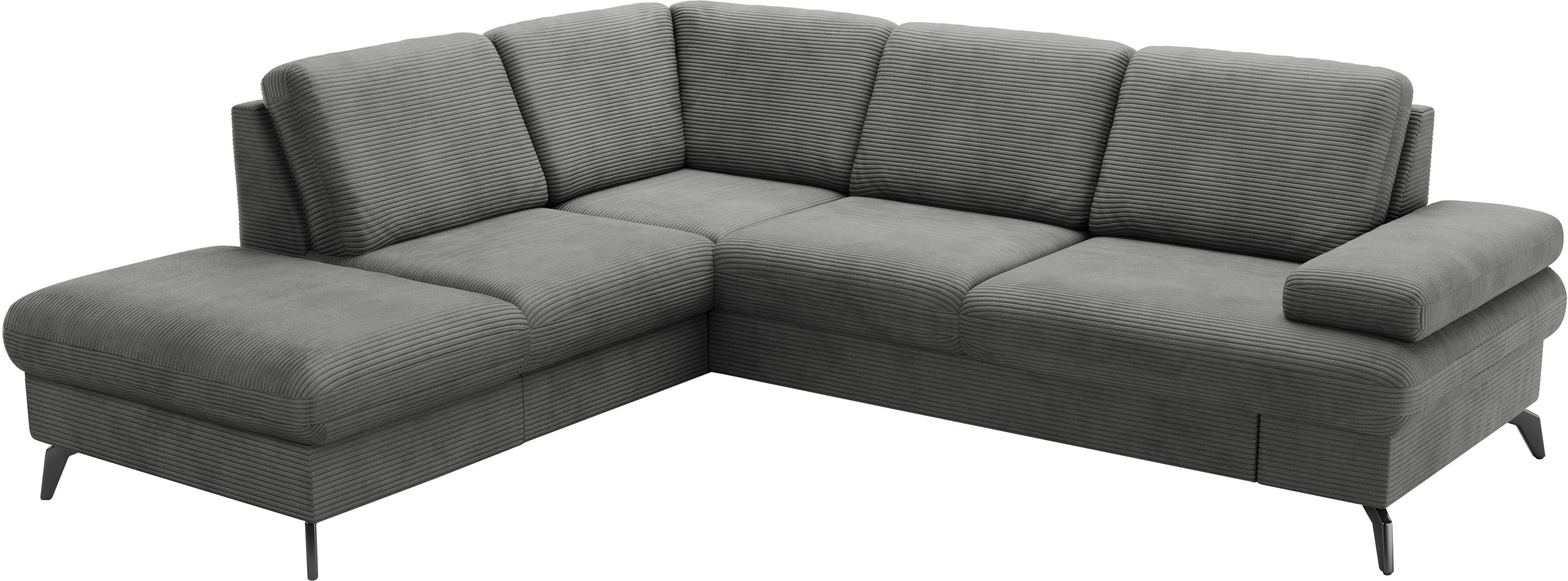 sit&more Ecksofa »Morris Jubi L-Form, B: 238 cm«, mit Armteilfunktion & 1 Zierkissen, optional Bettfunktion