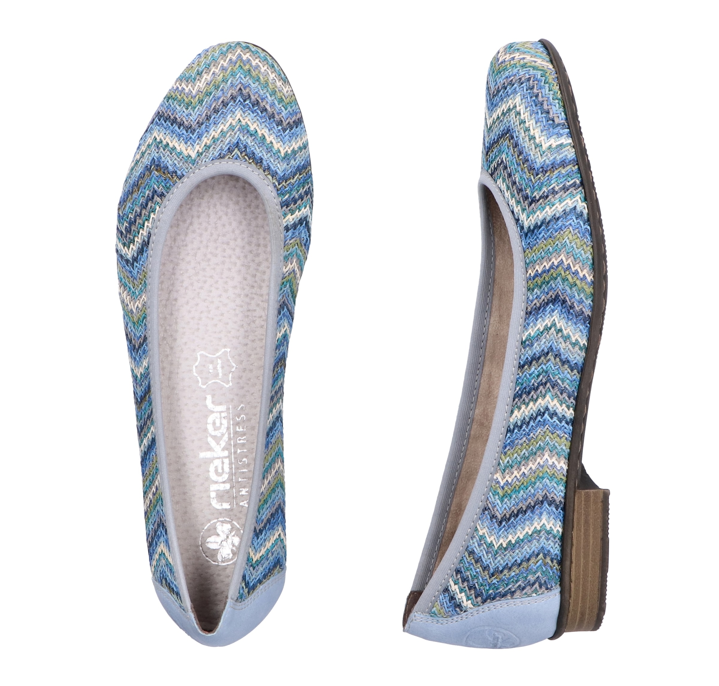Rieker Ballerina, Slipper, Schlupfschuh, Pumps mit weicher Innensohle