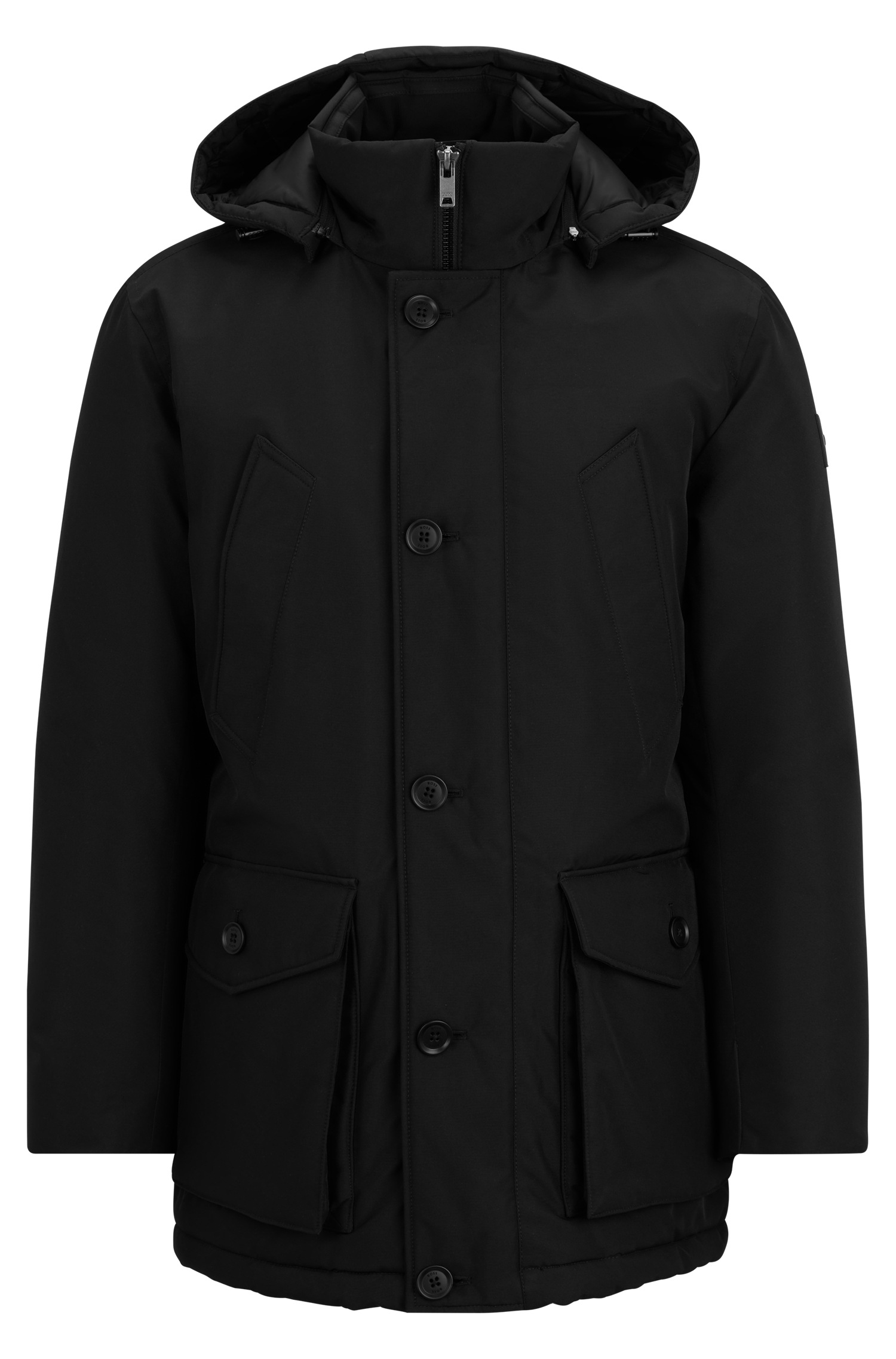 BOSS ORANGE Outdoorjacke »Osiass«, mit Kapuze, mit Knopfverschluss
