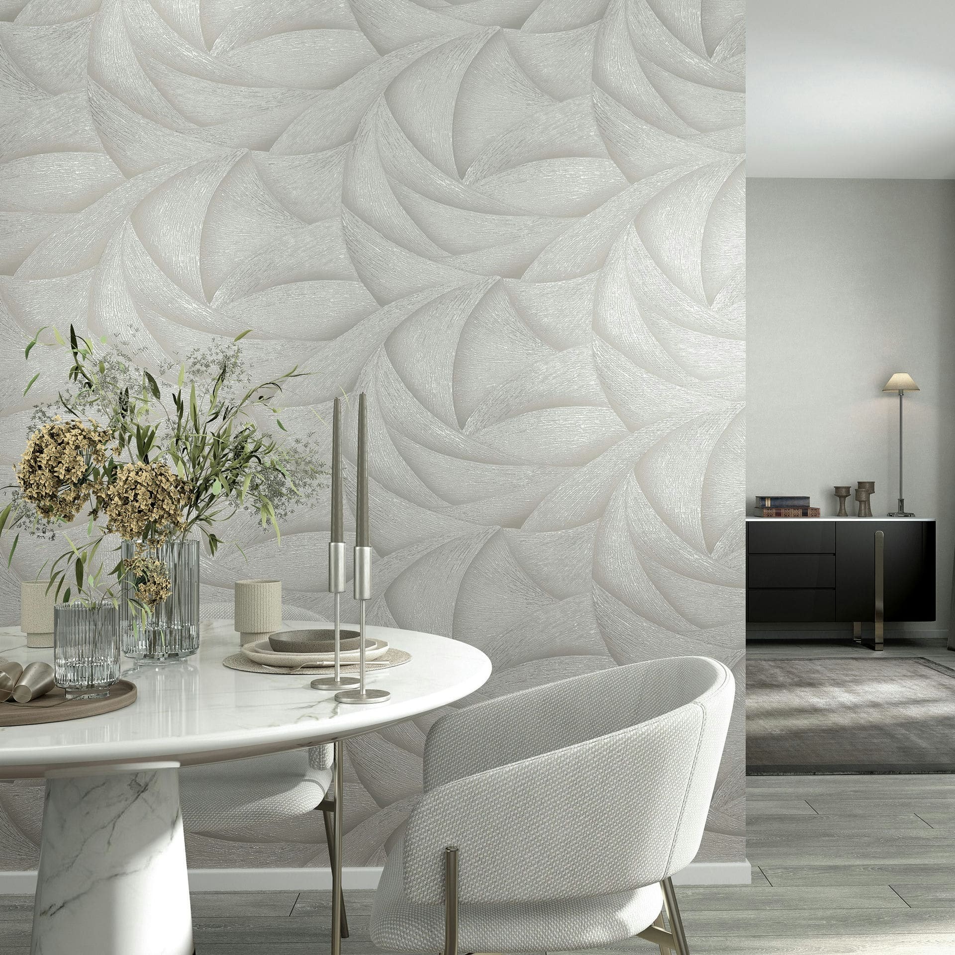 Marburg Vliestapete »Tapete Calm Waves« geometrisch geprägt moderne Vliesta günstig online kaufen