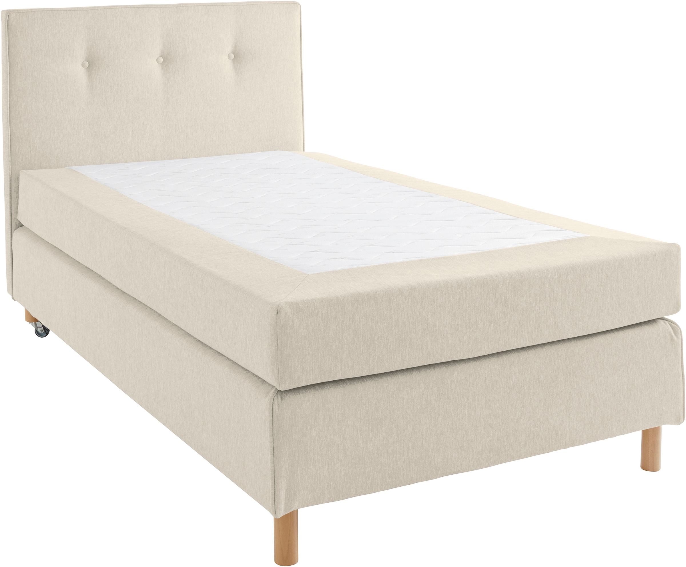 Home affaire Boxspringbett »Heimatblick 100x200cm beliebig erweiterbar zu Doppel- und Familienbett«, Einzelbett, Hotelbett erhältlich in H2,H3 & H4