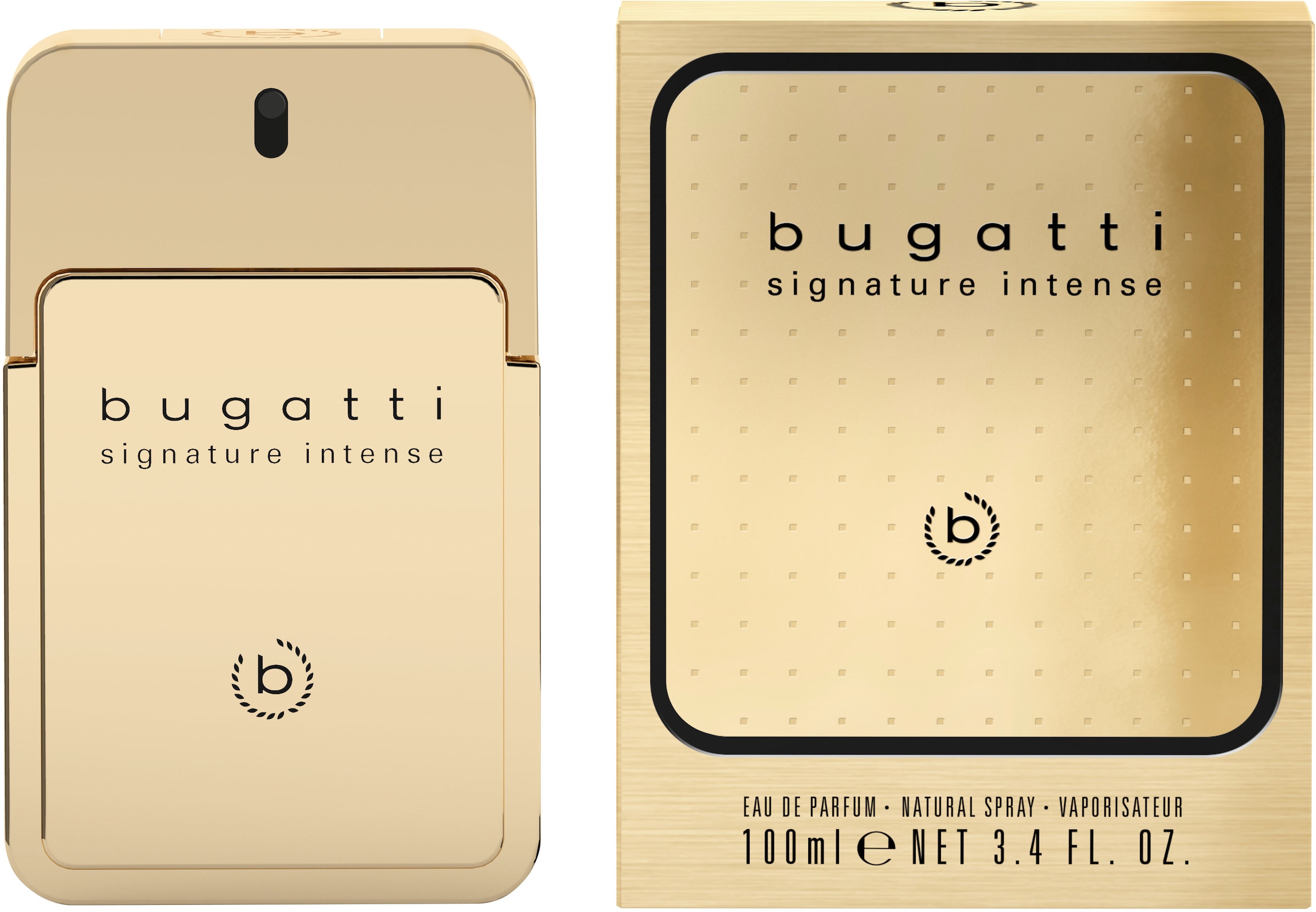 bugatti Eau de Parfum »bugatti signature intense for him EdP 100ml« mit Knopfverschlusssystem