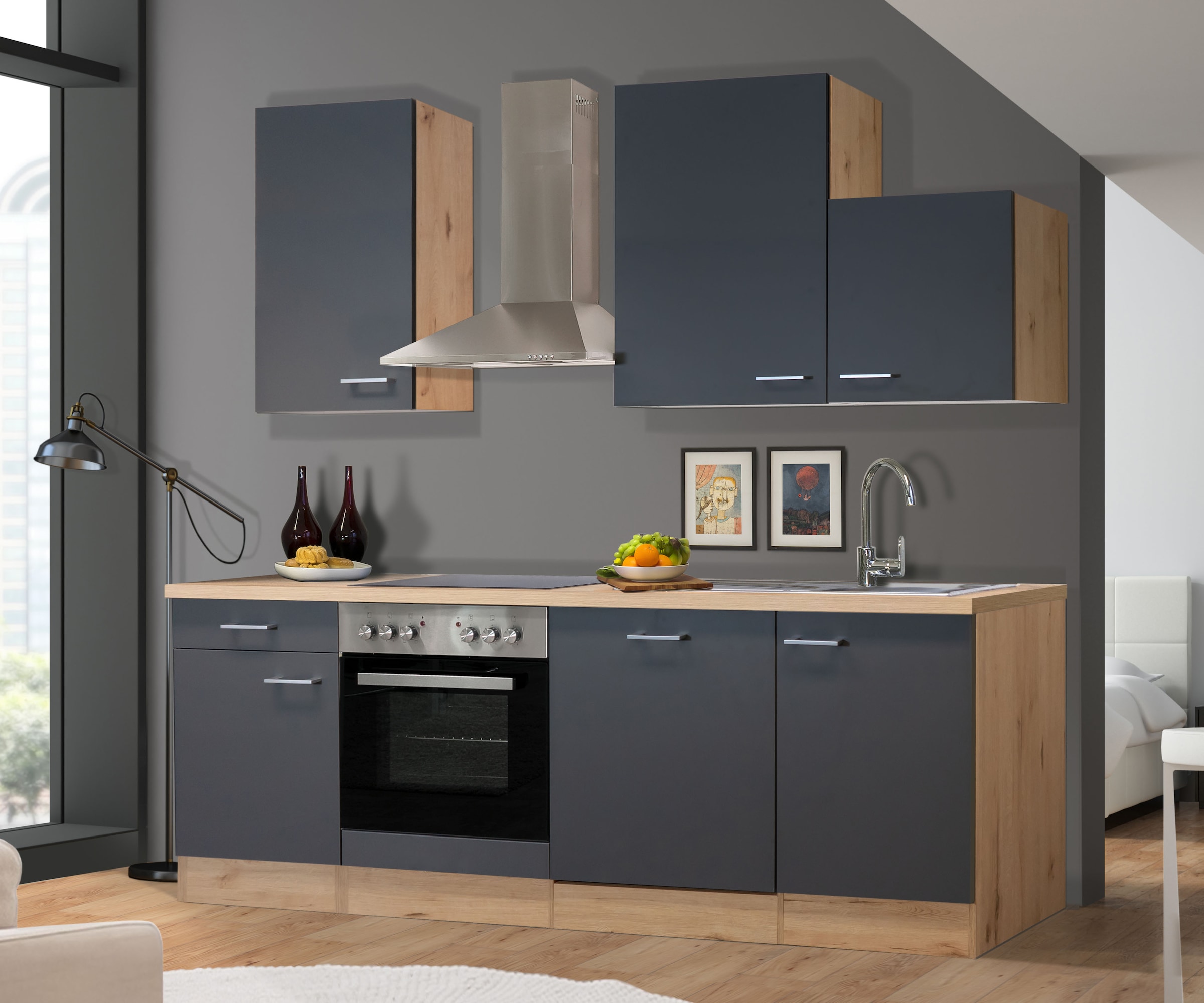 Flex-Well Küchenzeile E-Geräten, bestellen Gesamtbreite »Morena«, online 220 cm mit