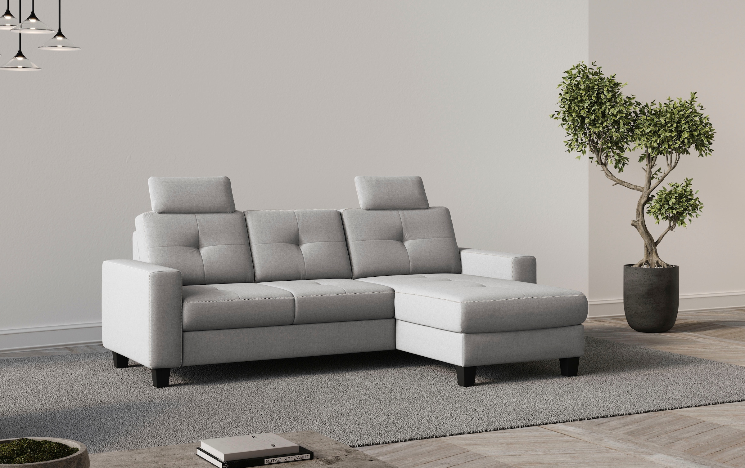 Places of Style Ecksofa "Varese", wahlweise mit Bettfunktion und Bettkasten günstig online kaufen