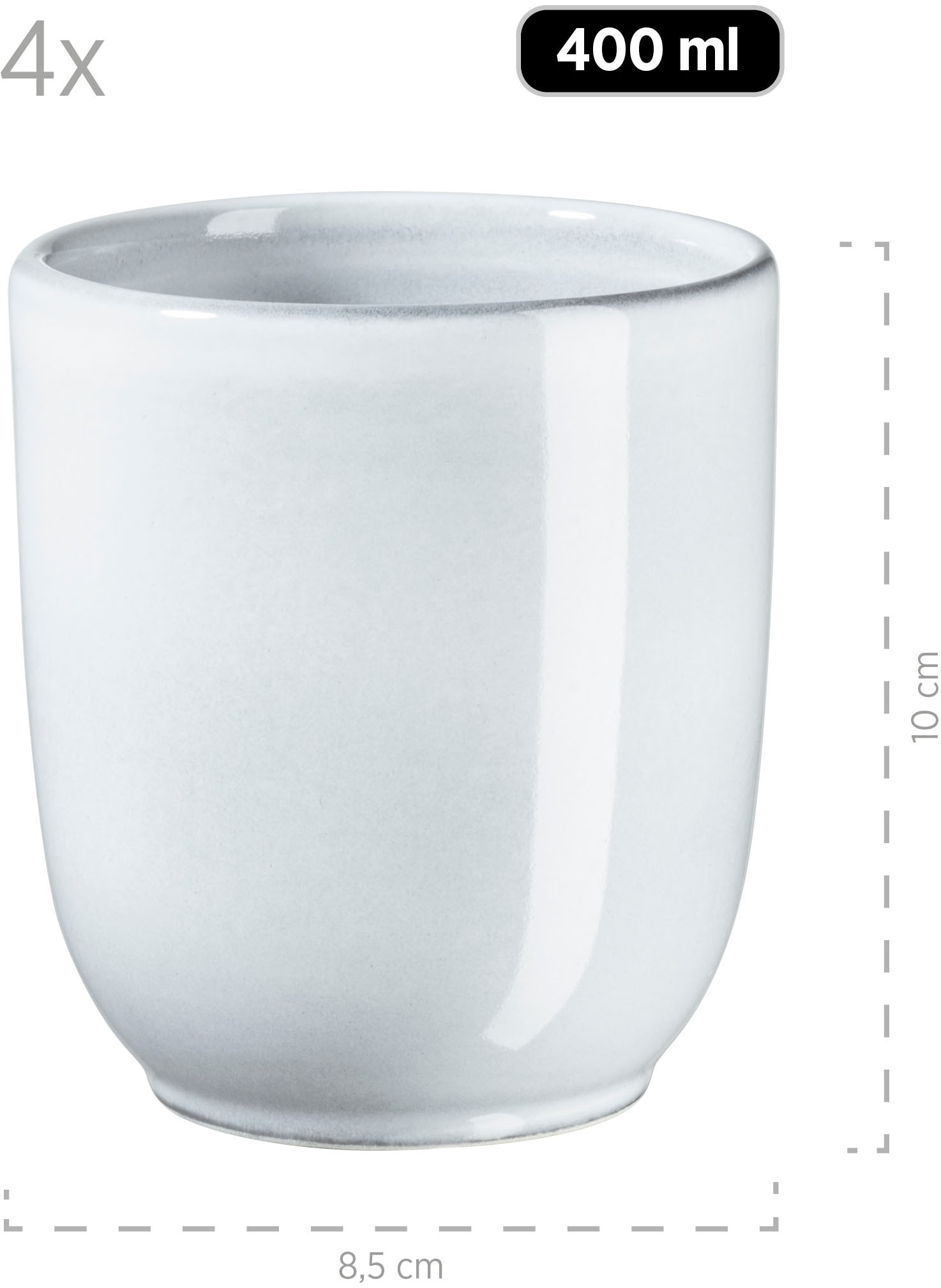 MÄSER Frühstücks-Geschirrset »LIVIO, Frühstücks Set, Steinzeug« Geschirr-Set, Service