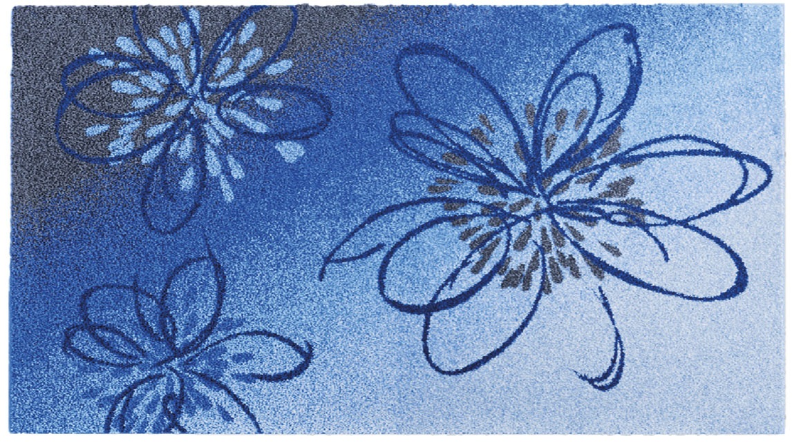 Grund Badematte »Lusia«, rutschhemmend beschichtet, fußbodenheizungsgeeignet, Florales Design mit sanftem Farbverlauf, 5 Jahre Garantie