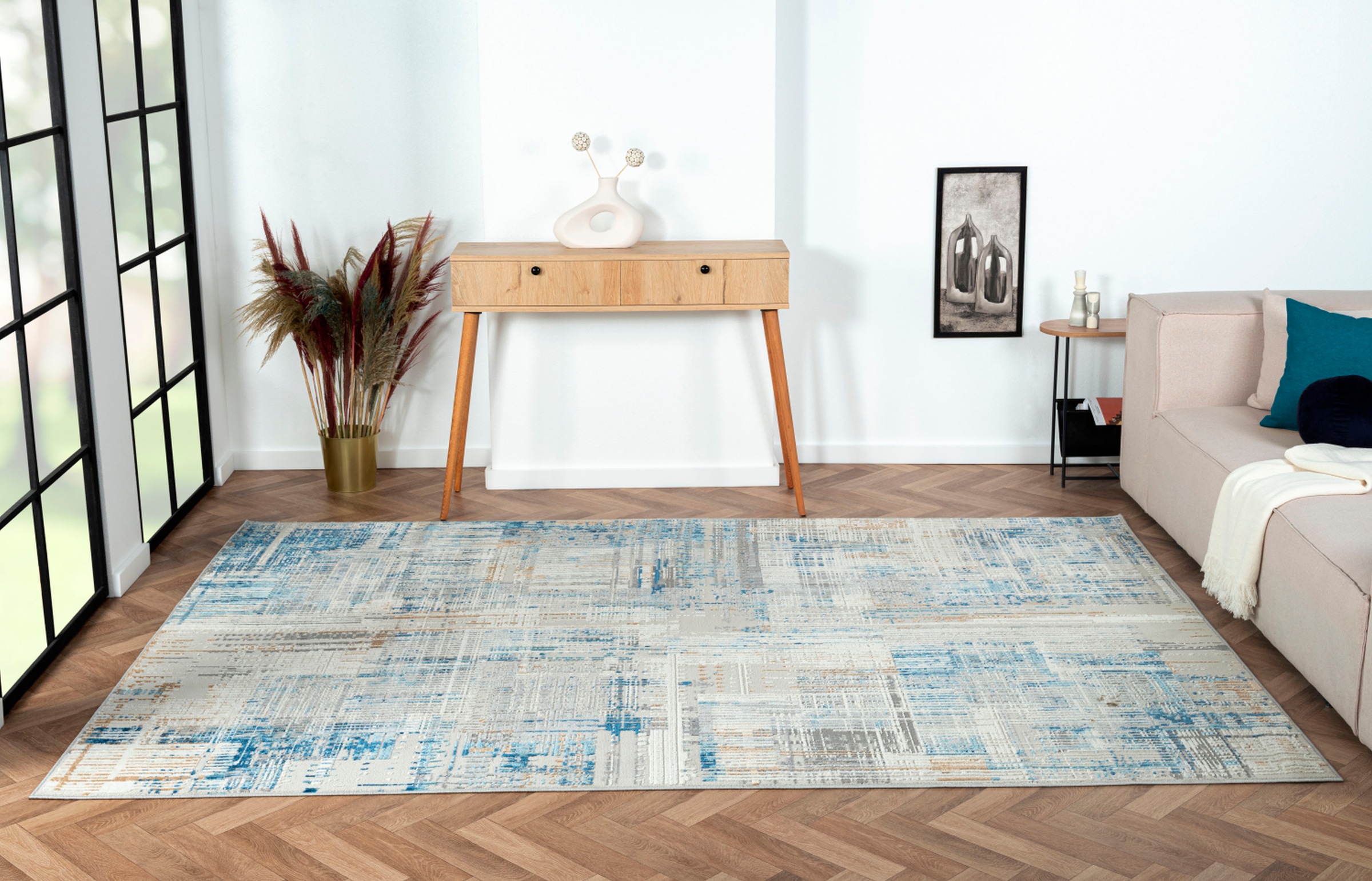 Myflair Möbel & Accessoires Teppich »My Stripes Lagerräumung«, rechteckig, 8 mm Höhe, Kurzflor, Retro-Design, besonders weich durch Microfaser