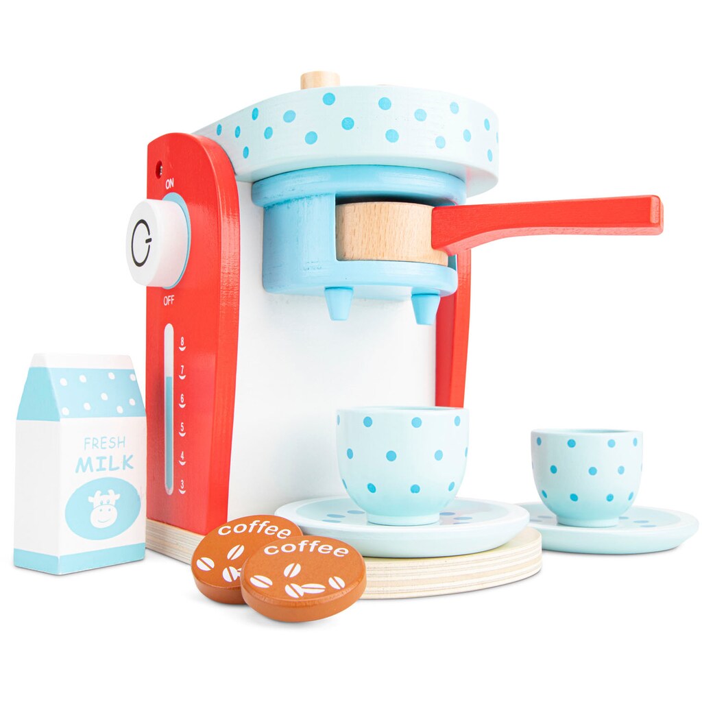 New Classic Toys® Kinder-Kaffeemaschine »Holzspielzeug, Bon Appetit - Kaffeemaschine blau-weiß«