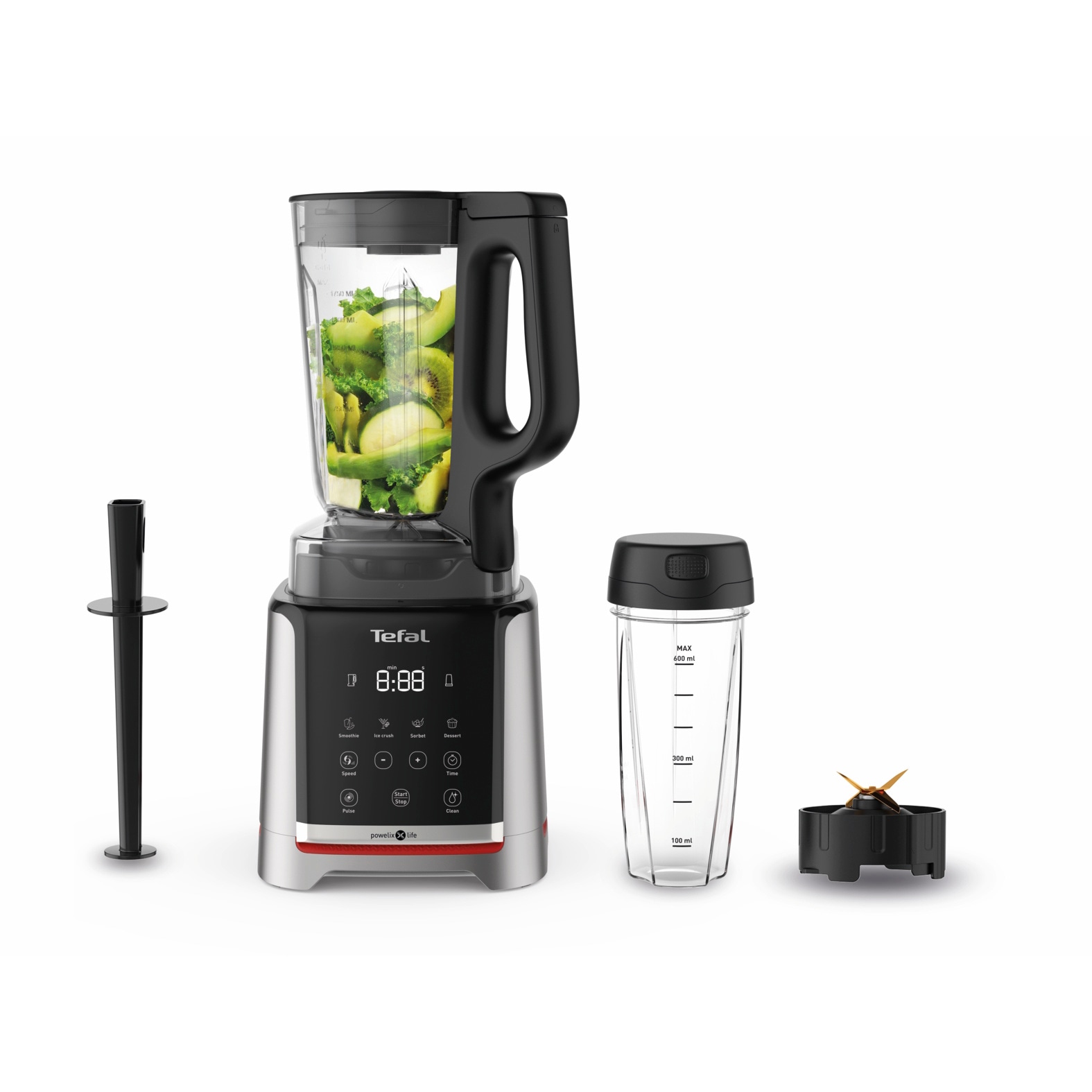 Tefal Standmixer »BL91HD Infiny Mix+ Highspeed« 1600 W 5 automatische Programme, Klingen mit Titanbeschichtung