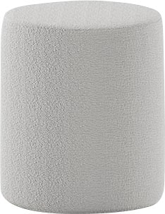 Vipack Polsterhocker »Moon«, (Made in Europe), als Sitzgelegenheit o. Nachttisch, 41 cm ∅, Bouclé Stoff, in 4 Farben