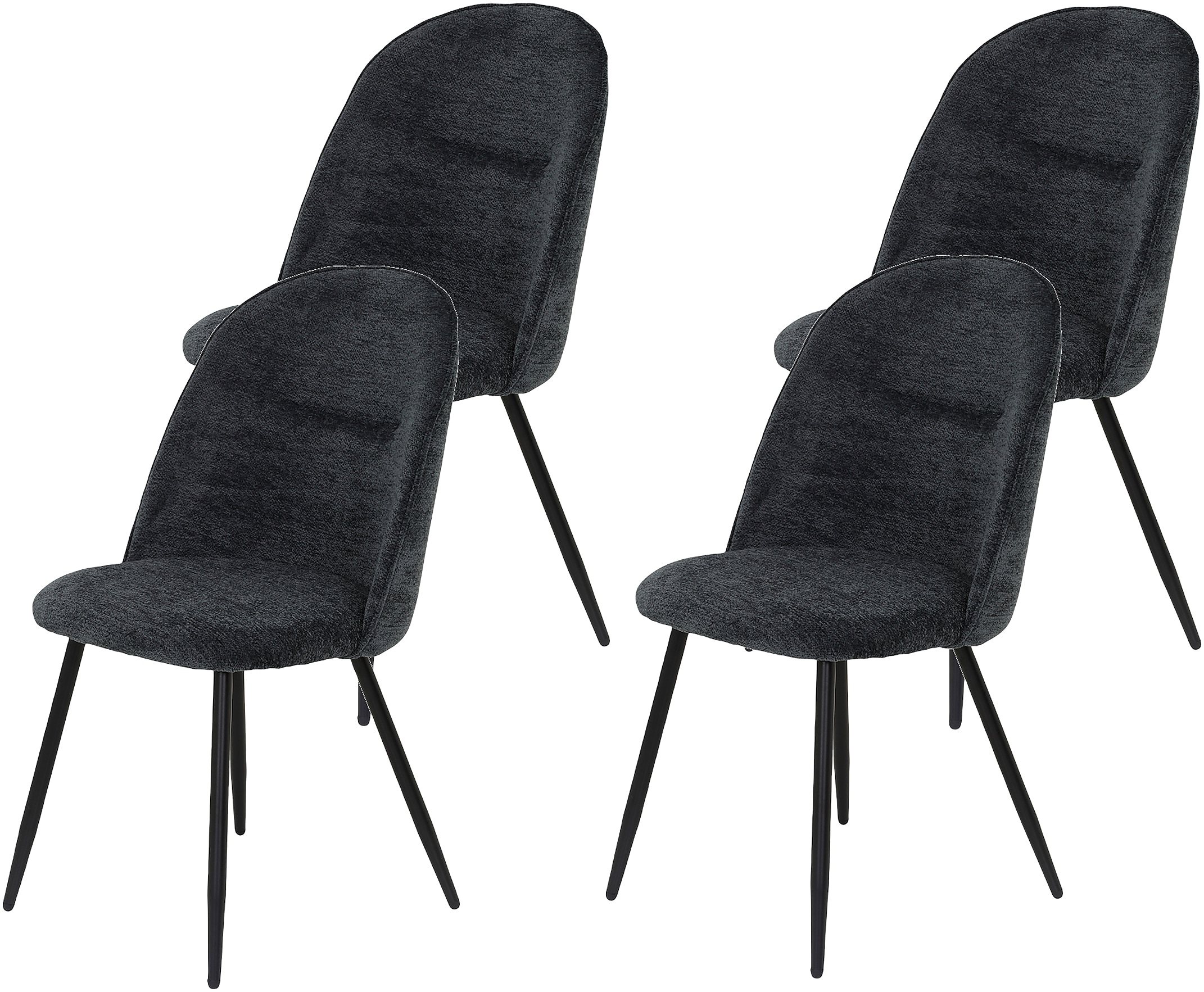 HELA 4-Fußstuhl »GISELA«, (Set), 4 St., Bezug Teddyoptik