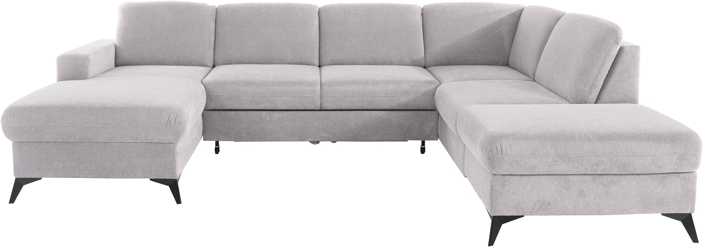 Places of Style Wohnlandschaft »Lolland U-Form«, Wahlweise mit Bettfunktion und Stauraum, auch mit abwischbarem Bezug