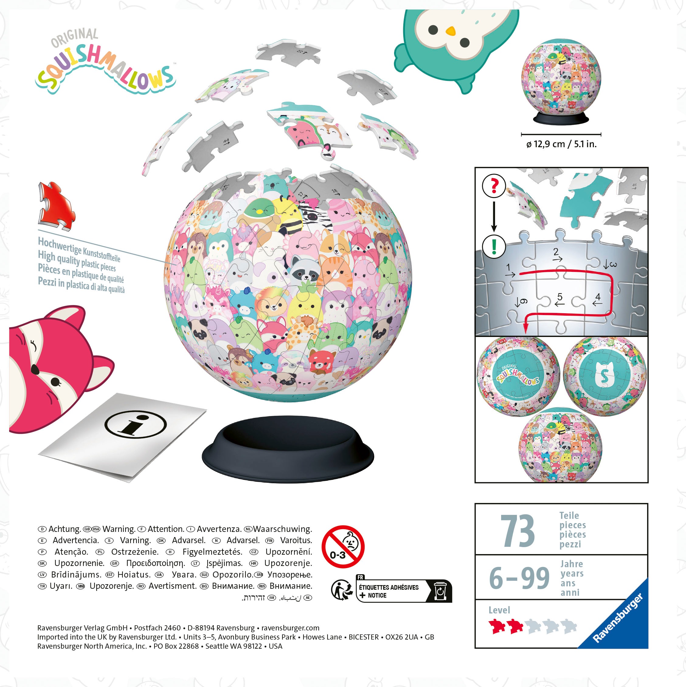 Ravensburger Puzzle »Puzzle-Ball Squishmallows«, Made in Europe
