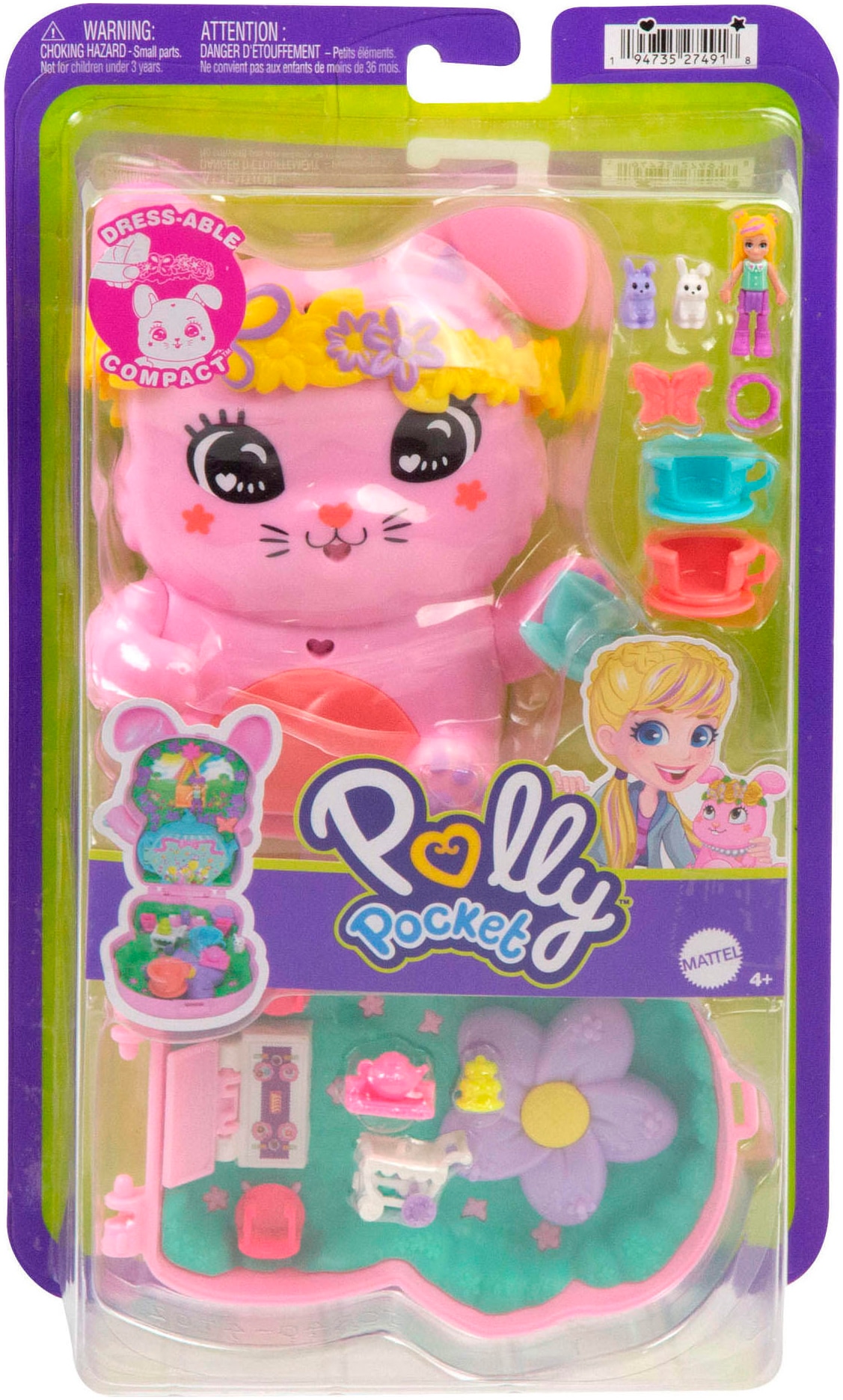 Polly Pocket Spielwelt »Teeparty-Häschen-Schatulle«