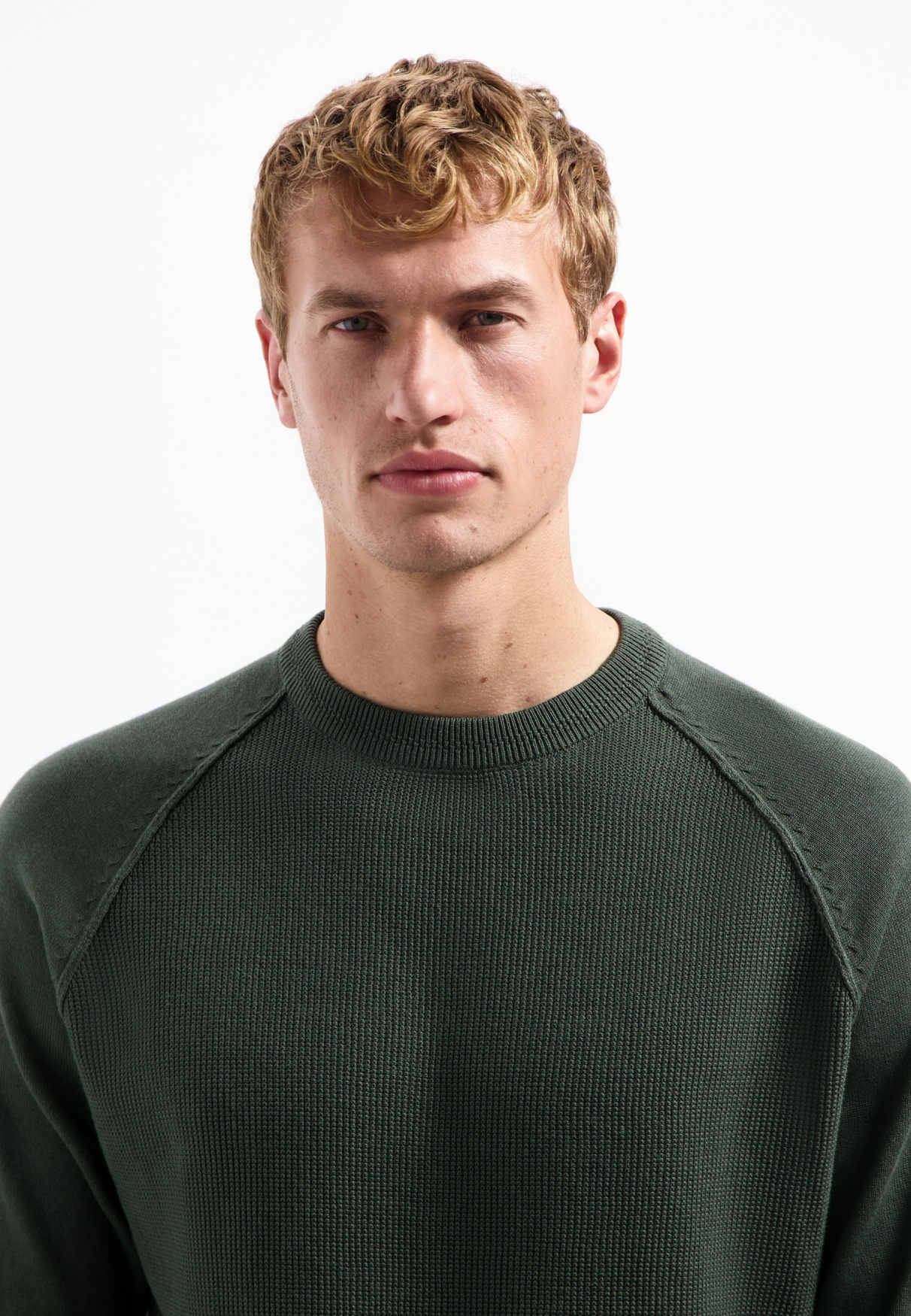 NO EXCESS V-Ausschnitt-Pullover »No Excess Waffelstrickpullover«