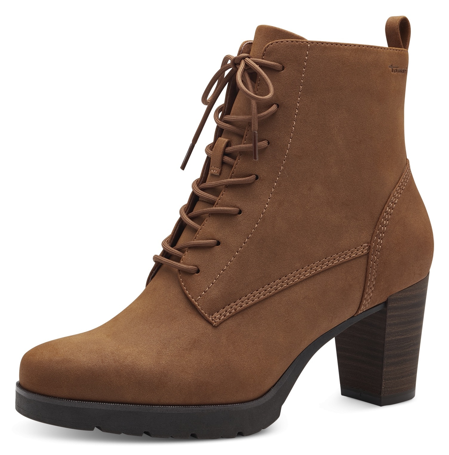 Tamaris Schnürstiefelette, Trichterabsatz, Stiefelette, Businessmode in veganer Verarbeitung