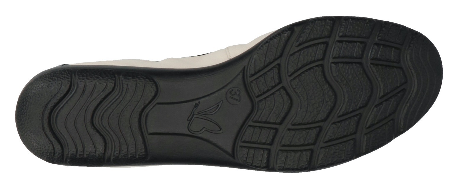 Caprice Ballerina, Loafer, Slipper, Festtags Schuh mit Lack-Details