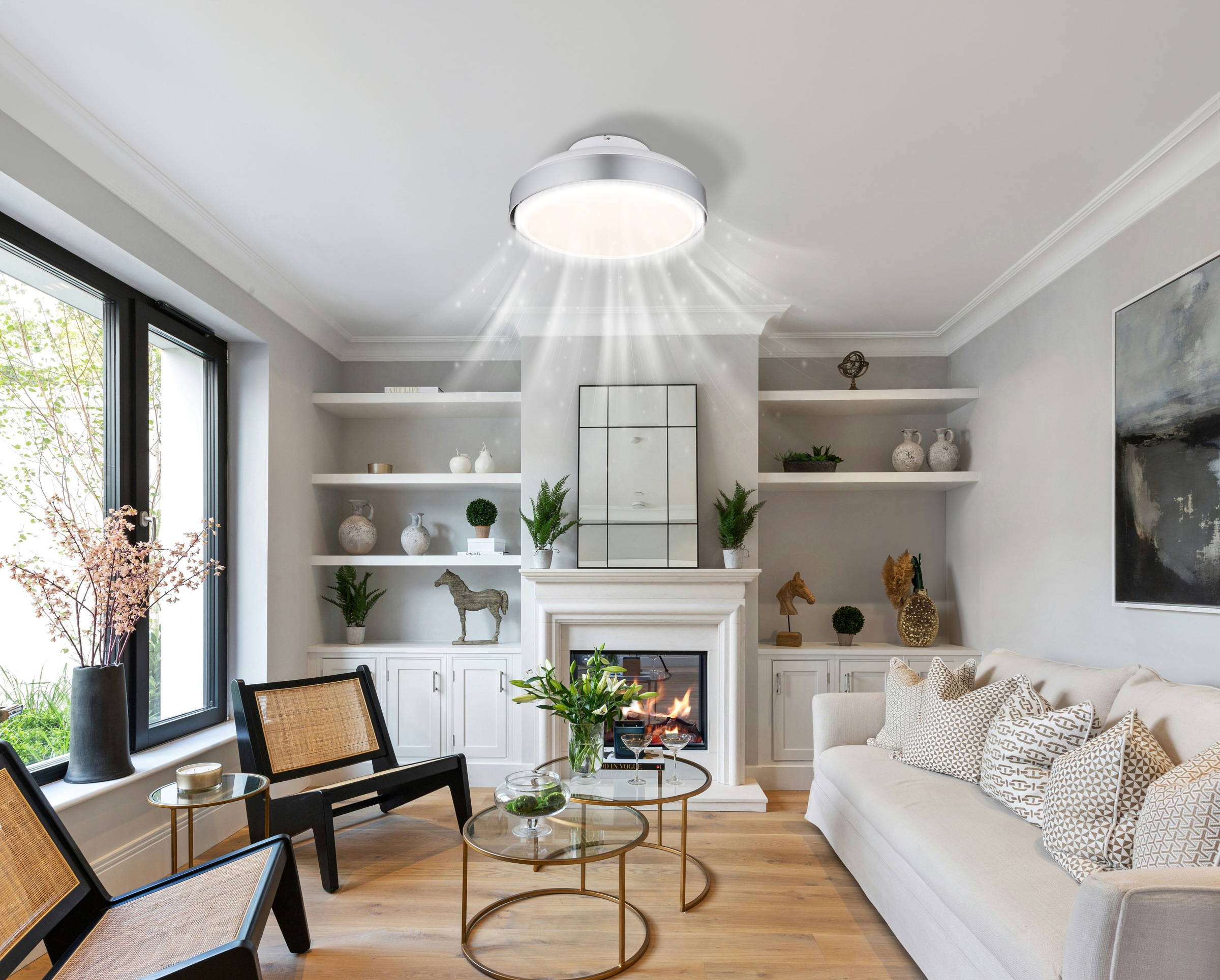 GLOBO LIGHTING Deckenleuchte »CARNEY« LED-Modul 1 Stk. warmweiß - kaltweiß günstig online kaufen