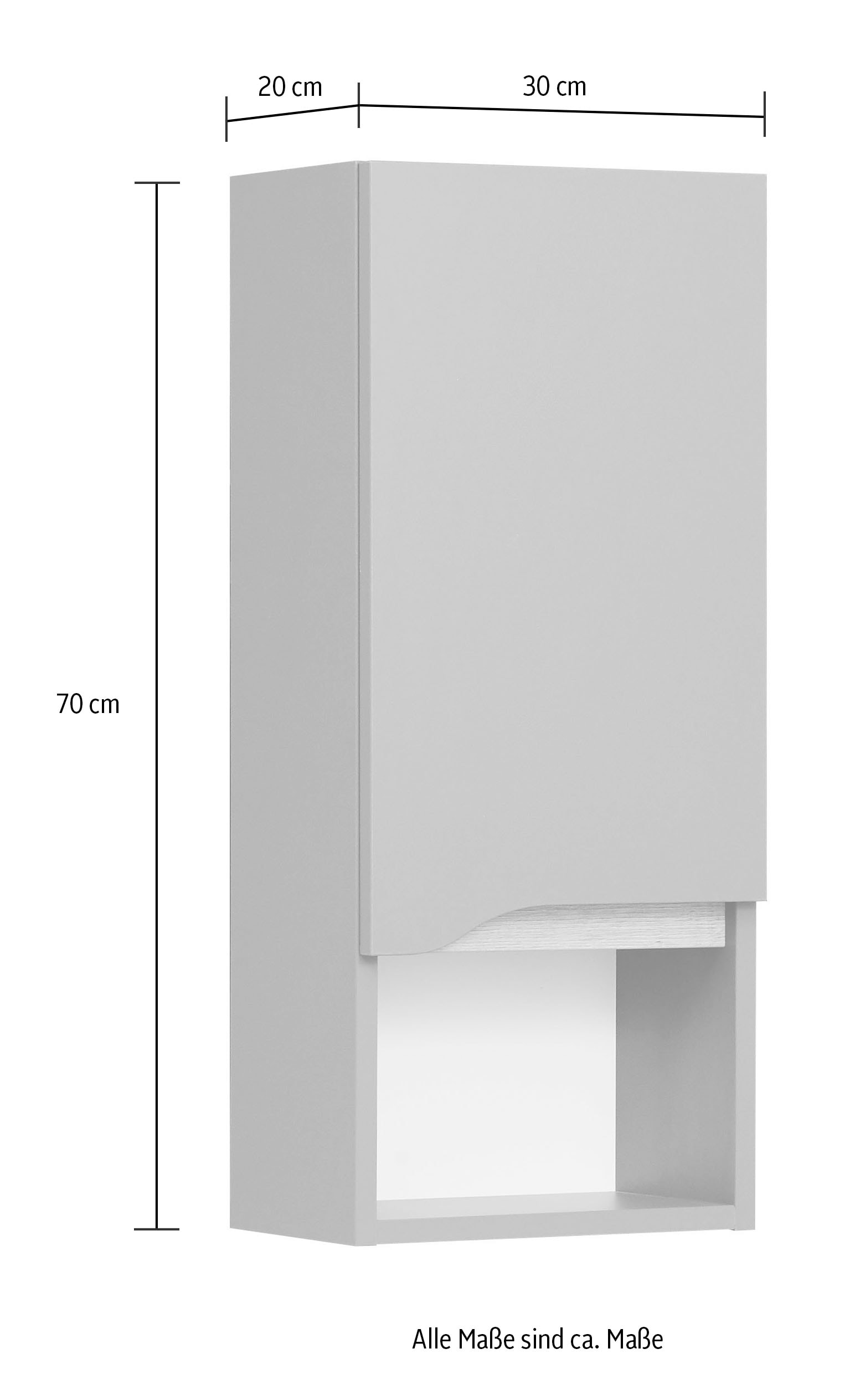 Saphir Badmöbel-Set »Quickset 5-teilig, Keramik-Aufsatzbecken mit LED-Spiegel«, (8 St.), Midischrank, Unterschrank, Hängeschrank, inkl. Türdämpfer, 6 Türen