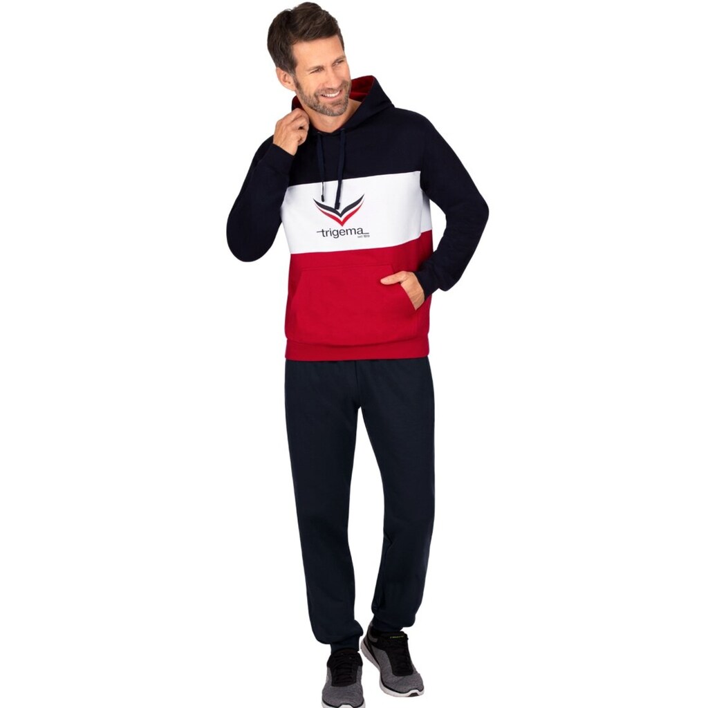 Trigema Sweatshirt »TRIGEMA Jogginganzug mit modischem Kapuzenshirt«