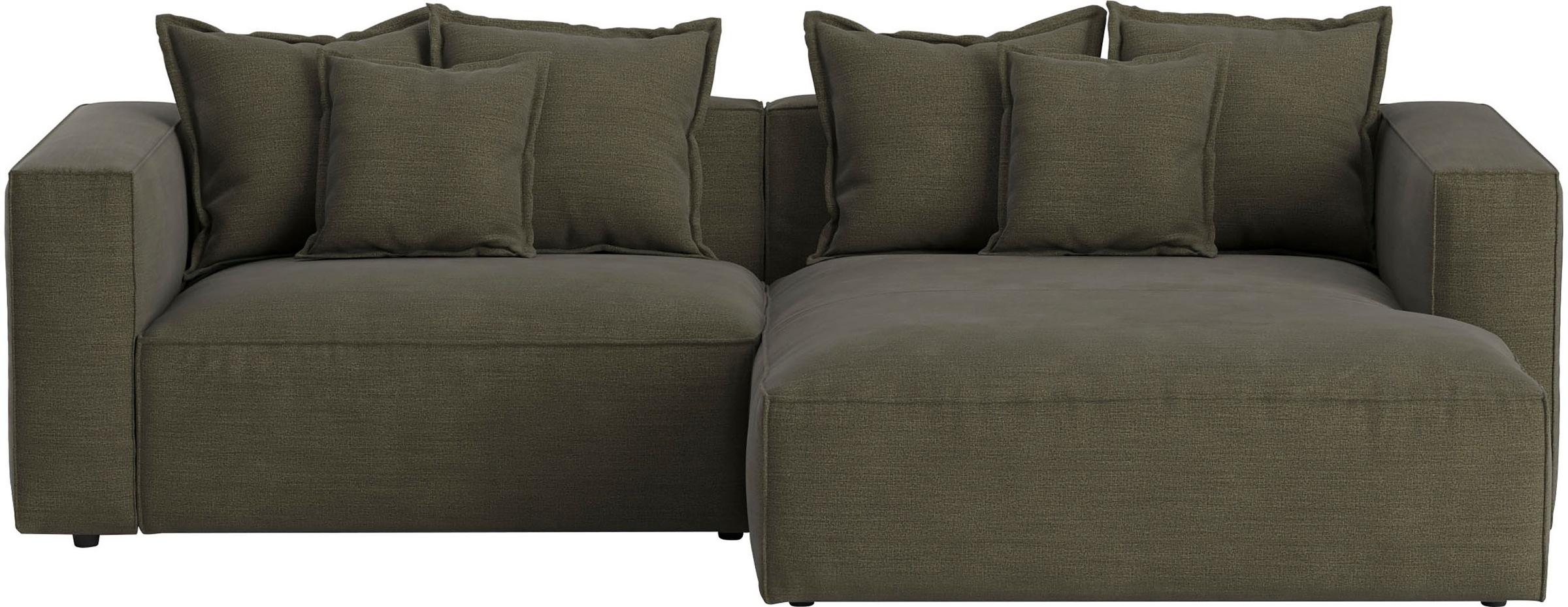 INOSIGN Ecksofa »Cowboy L-Form«, mit 6 Kissen, kubisches Sofa günstig online kaufen