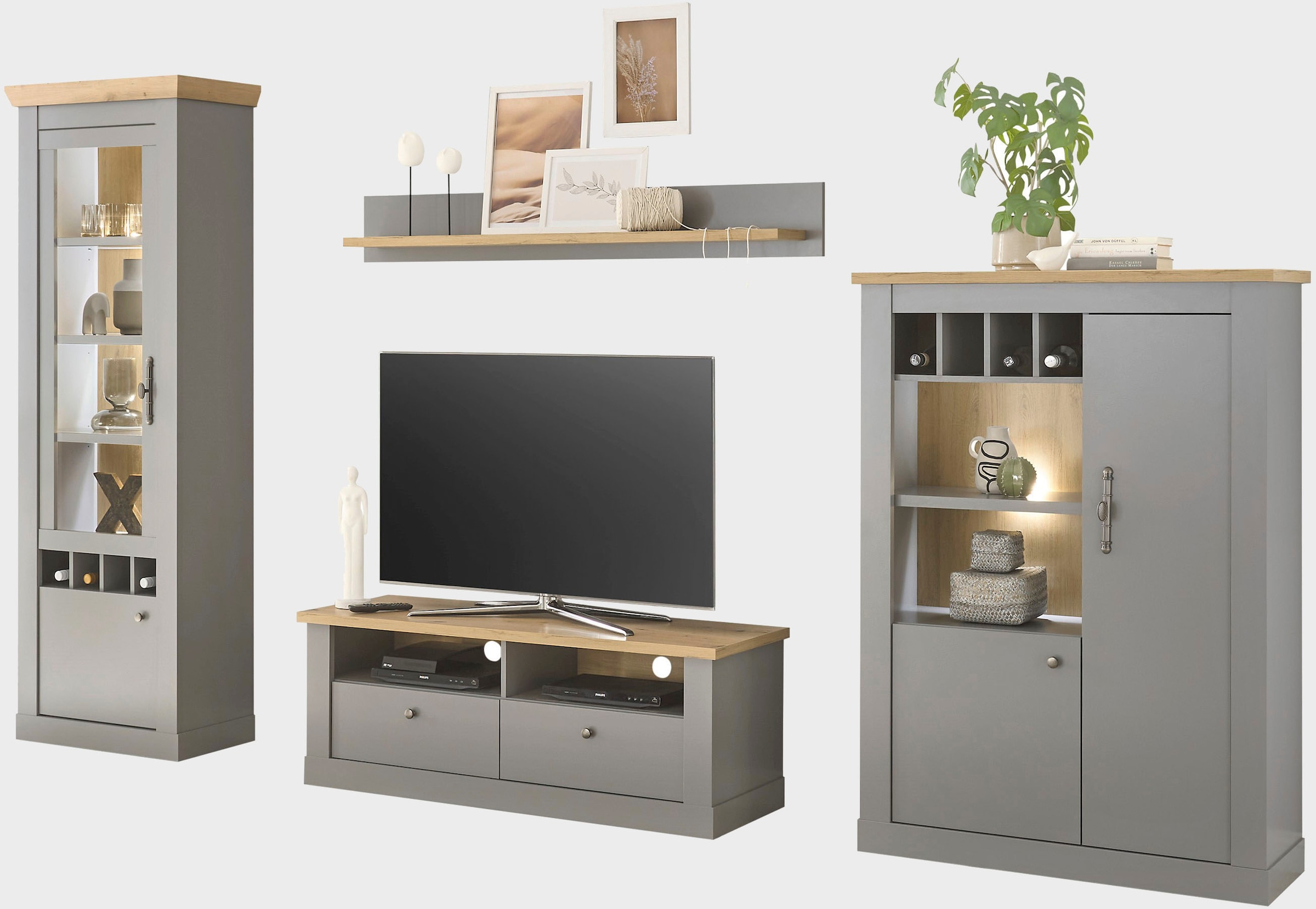 Home affaire Wohnwand »Chambord« 4 Stk. tlg. günstig online kaufen