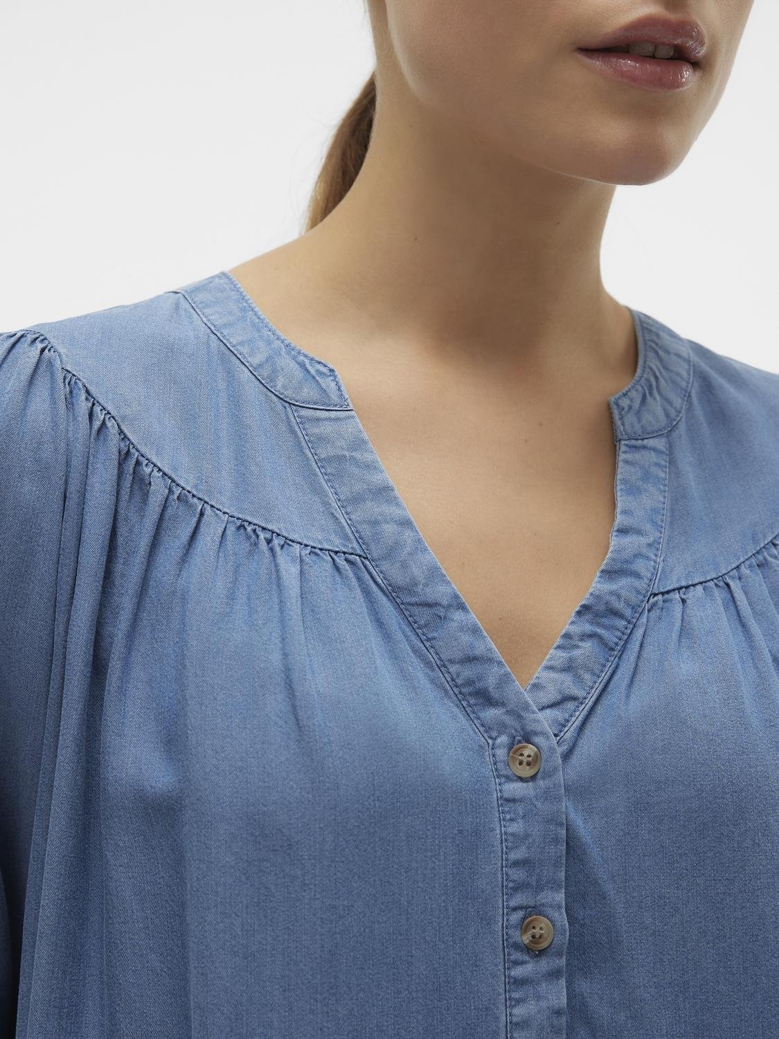 Vero Moda Minikleid »VMBREE 3/4 LOOSE TUNIC GA«, Sommerkleid, im Denim Look