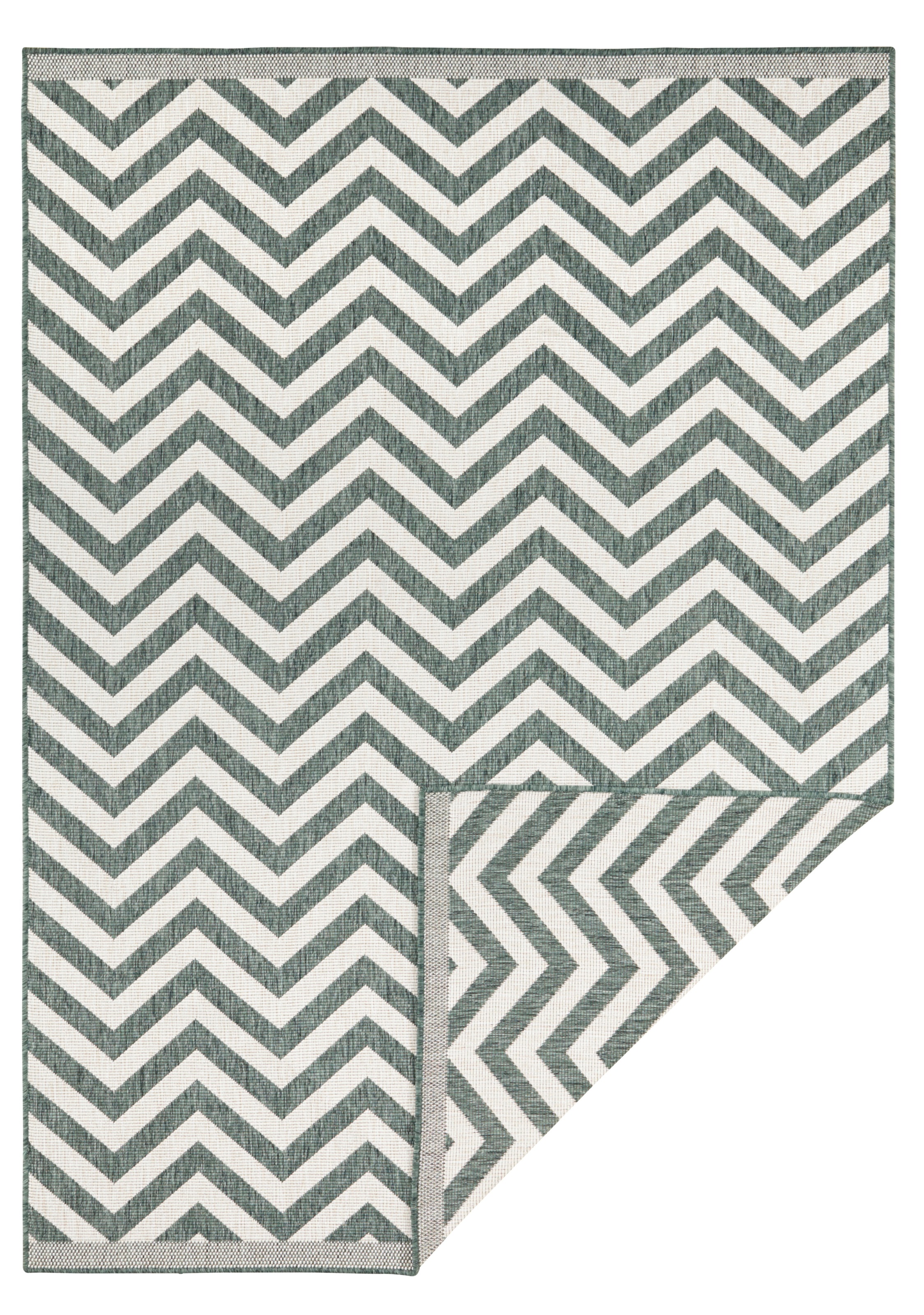NORTHRUGS Teppich »Palma Wendeteppich«, rechteckig, 5 mm Höhe, In-& Outdoor, Wetterfest, Balkon, Läufer, Wohnzimmer, Wasserfest
