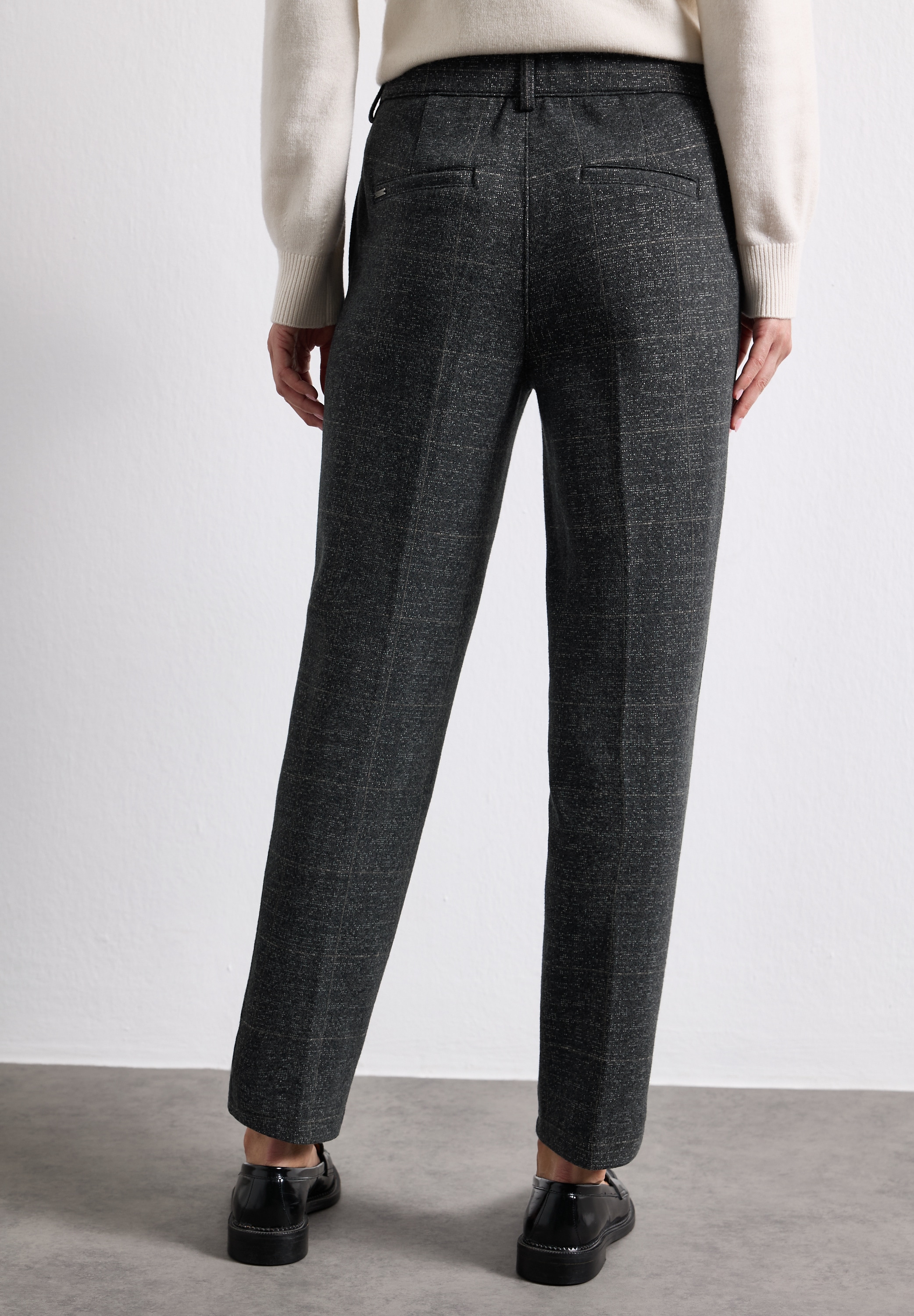 STREET ONE Chinohose  im Slim Fit / mit feiner Struktur