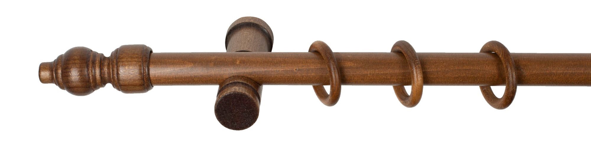 SN DECO GROUP Gardinenstange »Filigrano«, 1 läufig-läufig, Fixmaß, 28 mm, Holz, verschiedene Längen und Farben, Komplettset