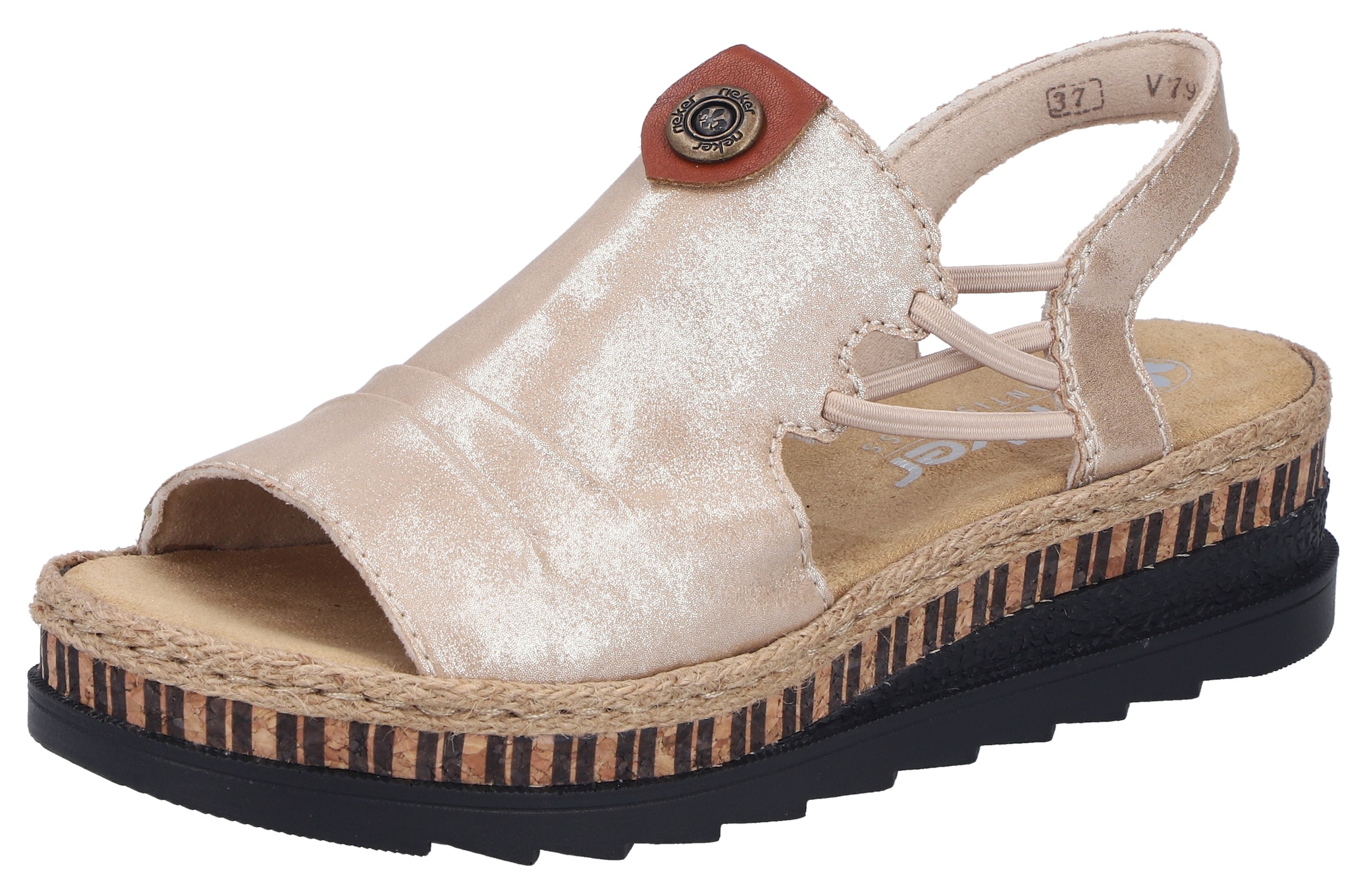 Rieker Plateausandale  Sommerschuh, Sandalette, modisches Plateau