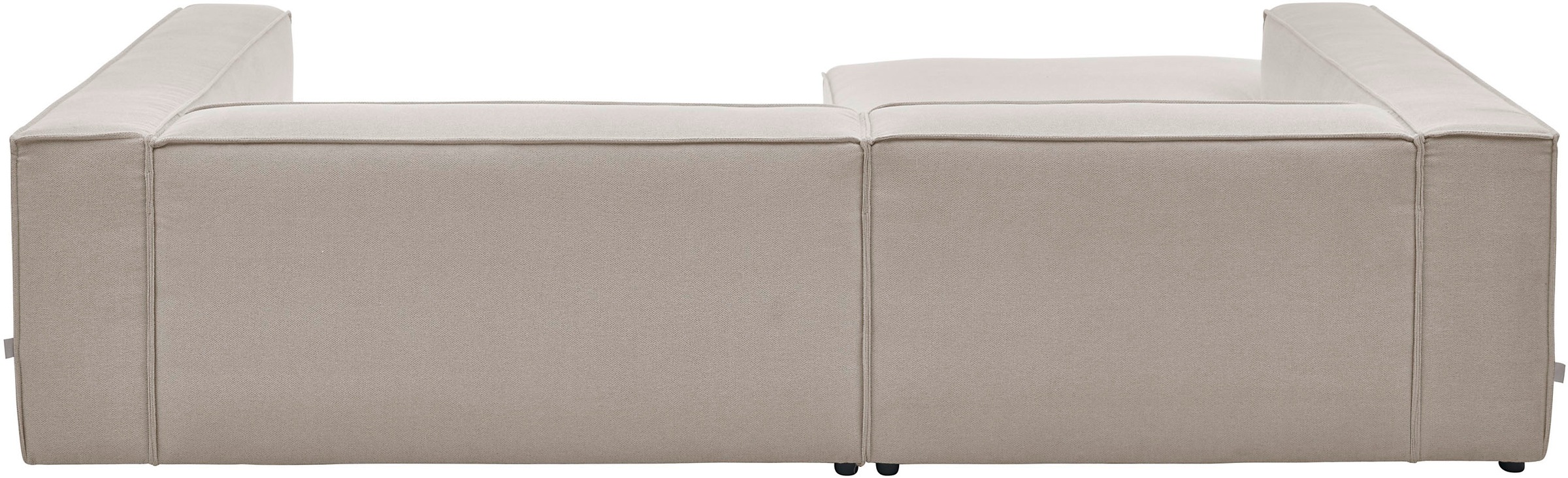 LeGer Home by Lena Gercke Ecksofa »PIARA XXL, Big-Sofa in Cord oder Leinenoptik, L-Form, mit Kedernaht«, wahlweise Ottomane rechts/links, schwarze Füße, extra tiefe Sitzfläche