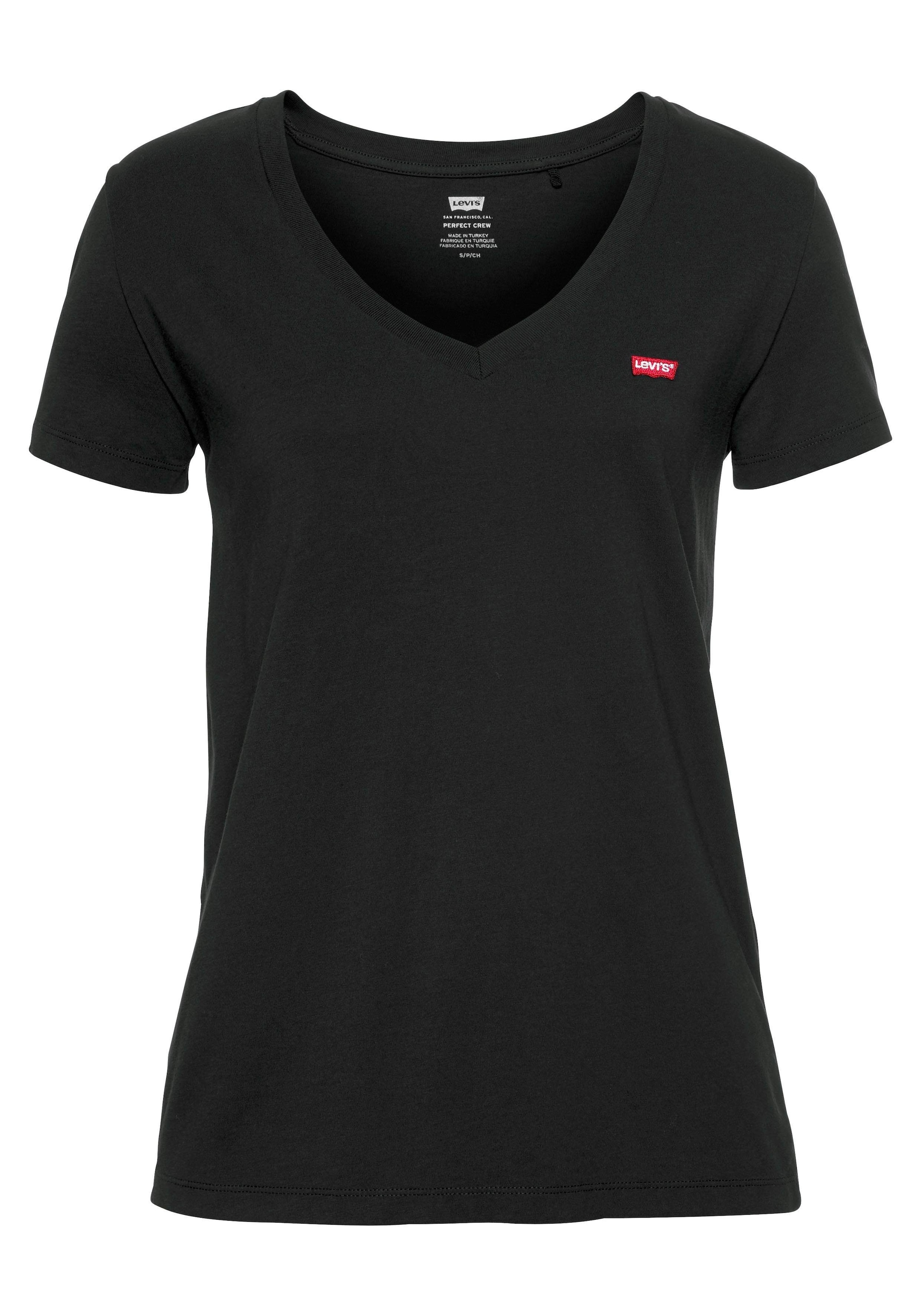 Levi's® V-Shirt »Perfect Tee« mit kleinem Batwing- Logo