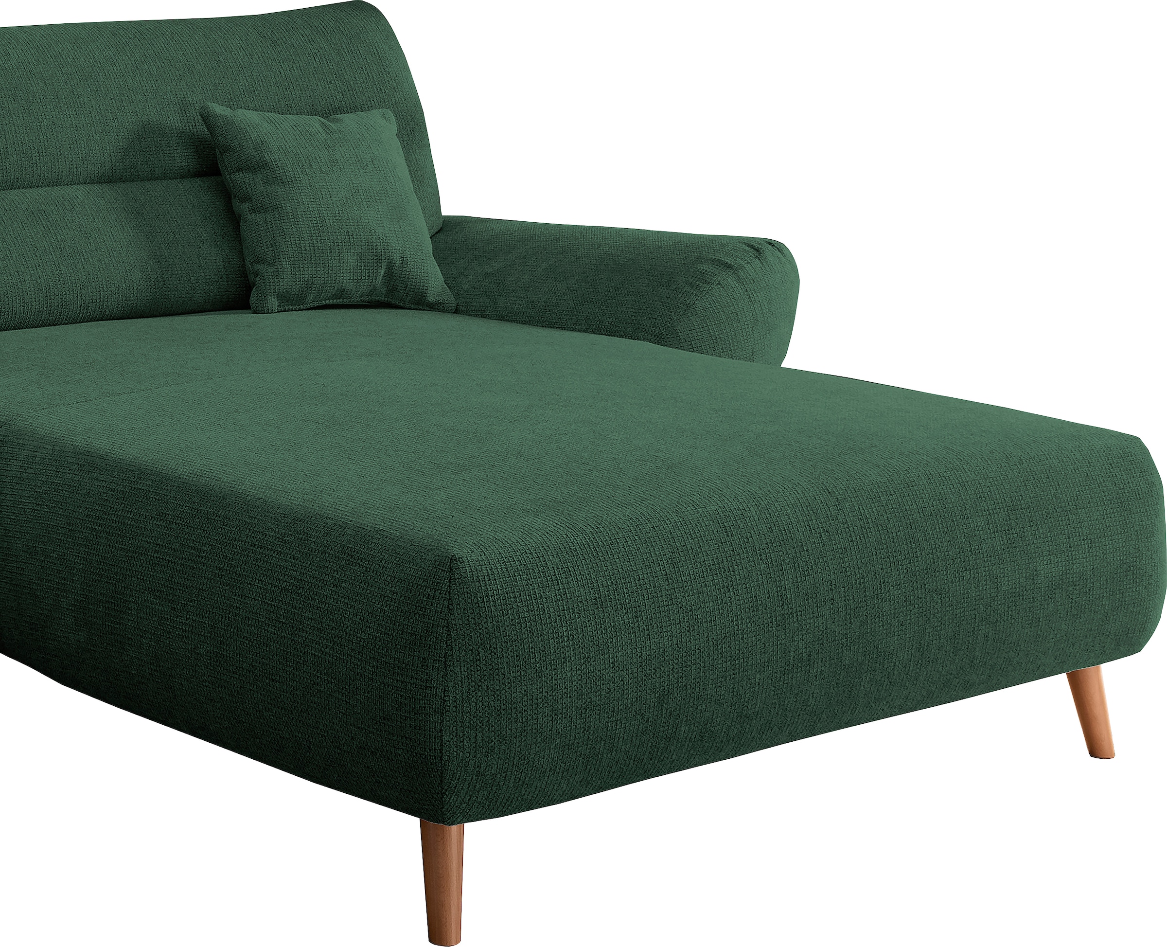 INOSIGN Ecksofa »Drago, elegant und zeitlos, komfortabel, Holzfuß, L-Form«, frei im Raum stellbar, inkl. 2 Zierkissen