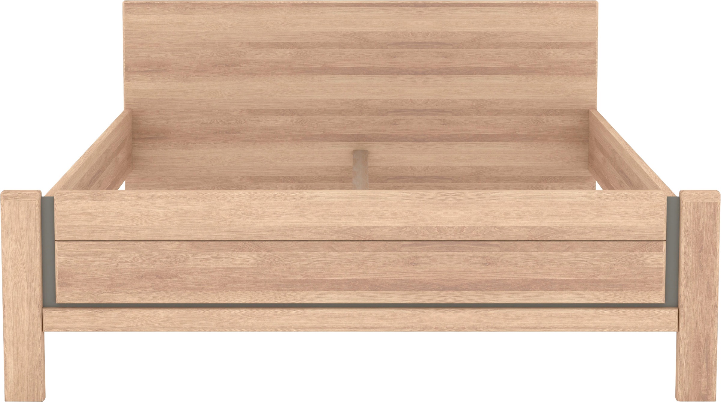 Musterring Holzbett »Sorrent, Bettgestell, Bettrahmen, teilmassiv Eiche«, (MADE IN GERMANY), Eiche teilmassiv, Liegehöhenverstellung, Stollenfußteil