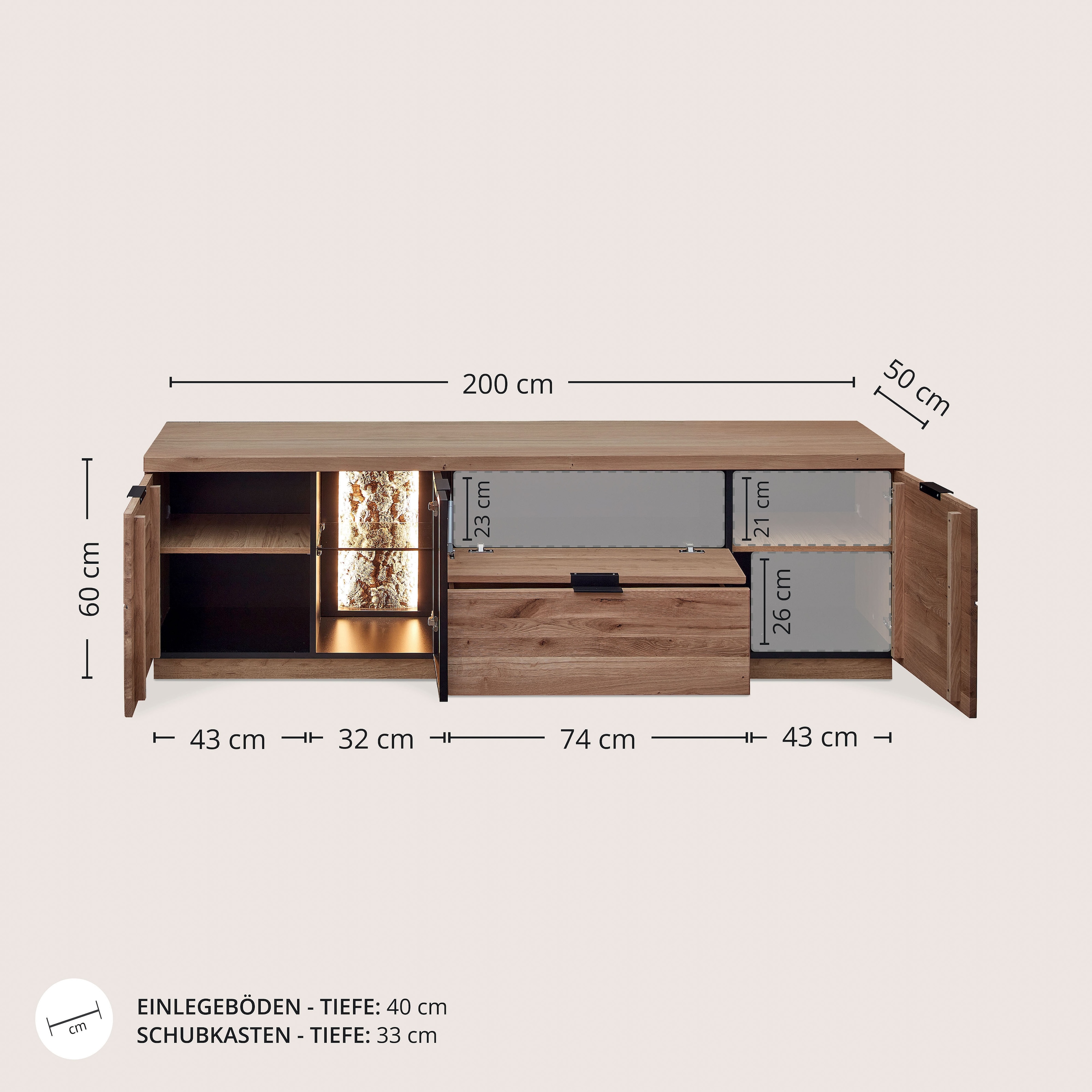 Wohnconcept TV-Board »Donna TV-Unterteil« 1 Stk. tlg.