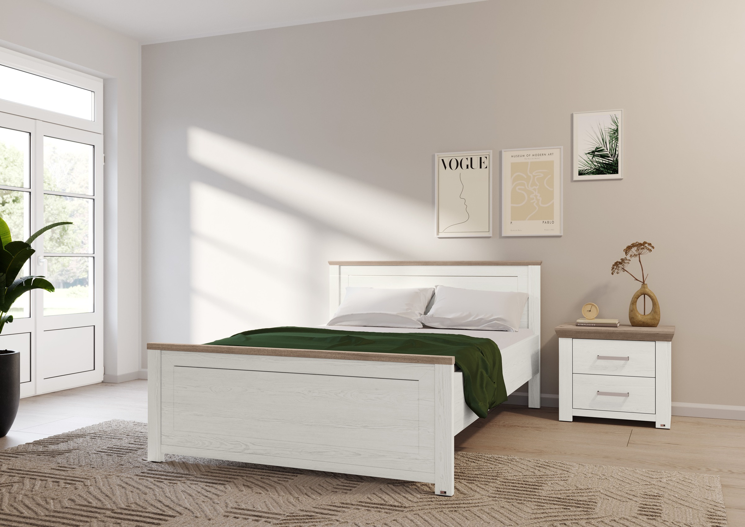 set one by Musterring Nachtkommode »York Schlafen« 1 Stk. tlg. mit zwei Sch günstig online kaufen