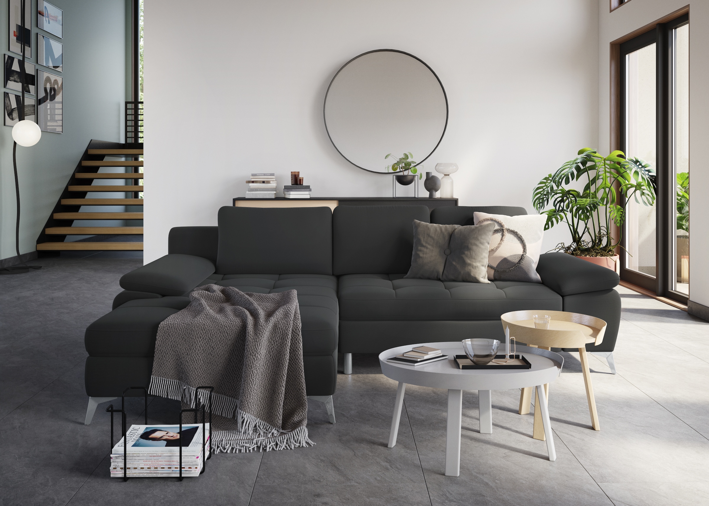sit&more Ecksofa »Latigo L-Form«, mit Recamiere, wahlweise mit Bettfunktion und Bettkasten