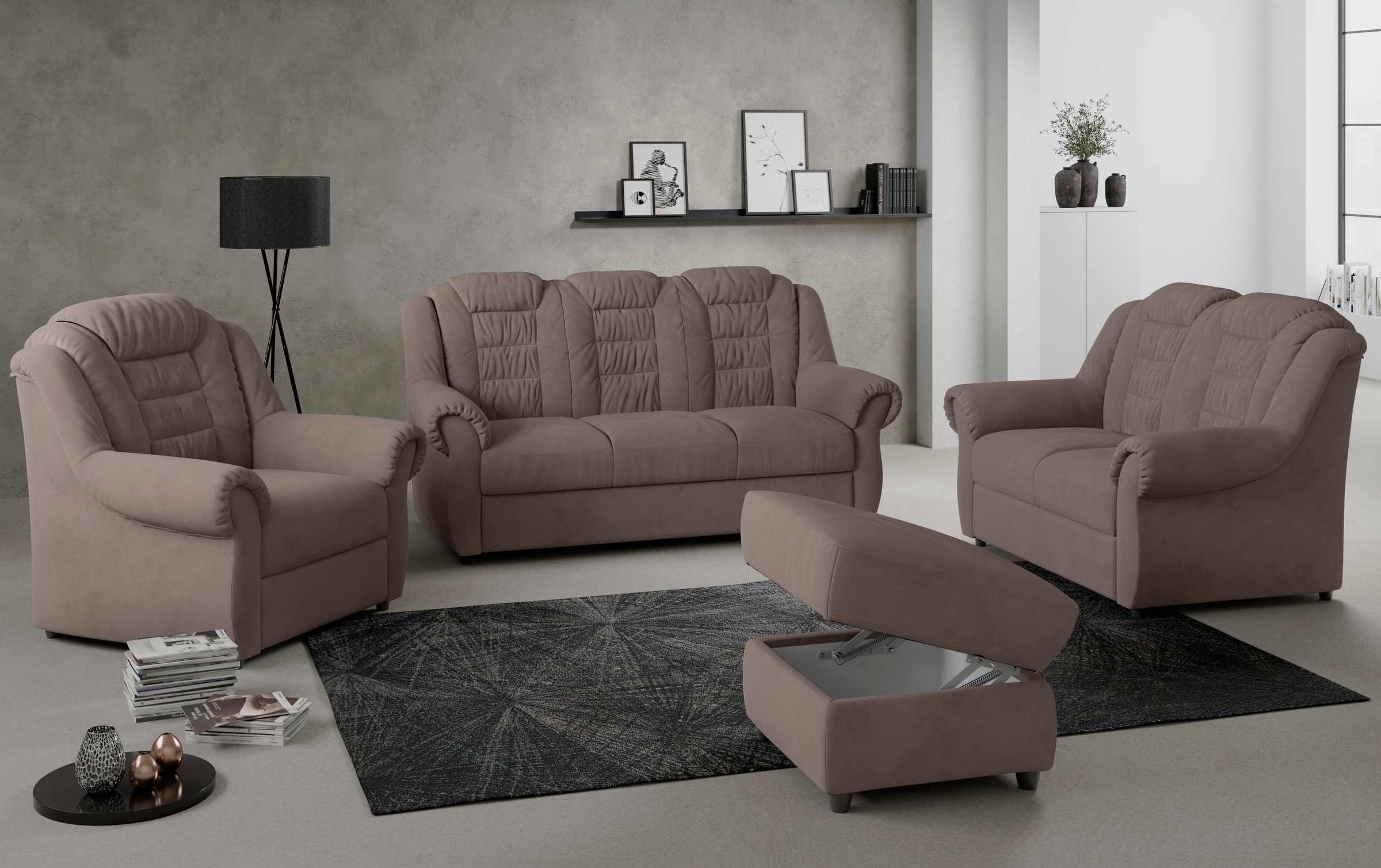 Home affaire 3-Sitzer »Boston«, Sofa mit hoher Rückenlehne