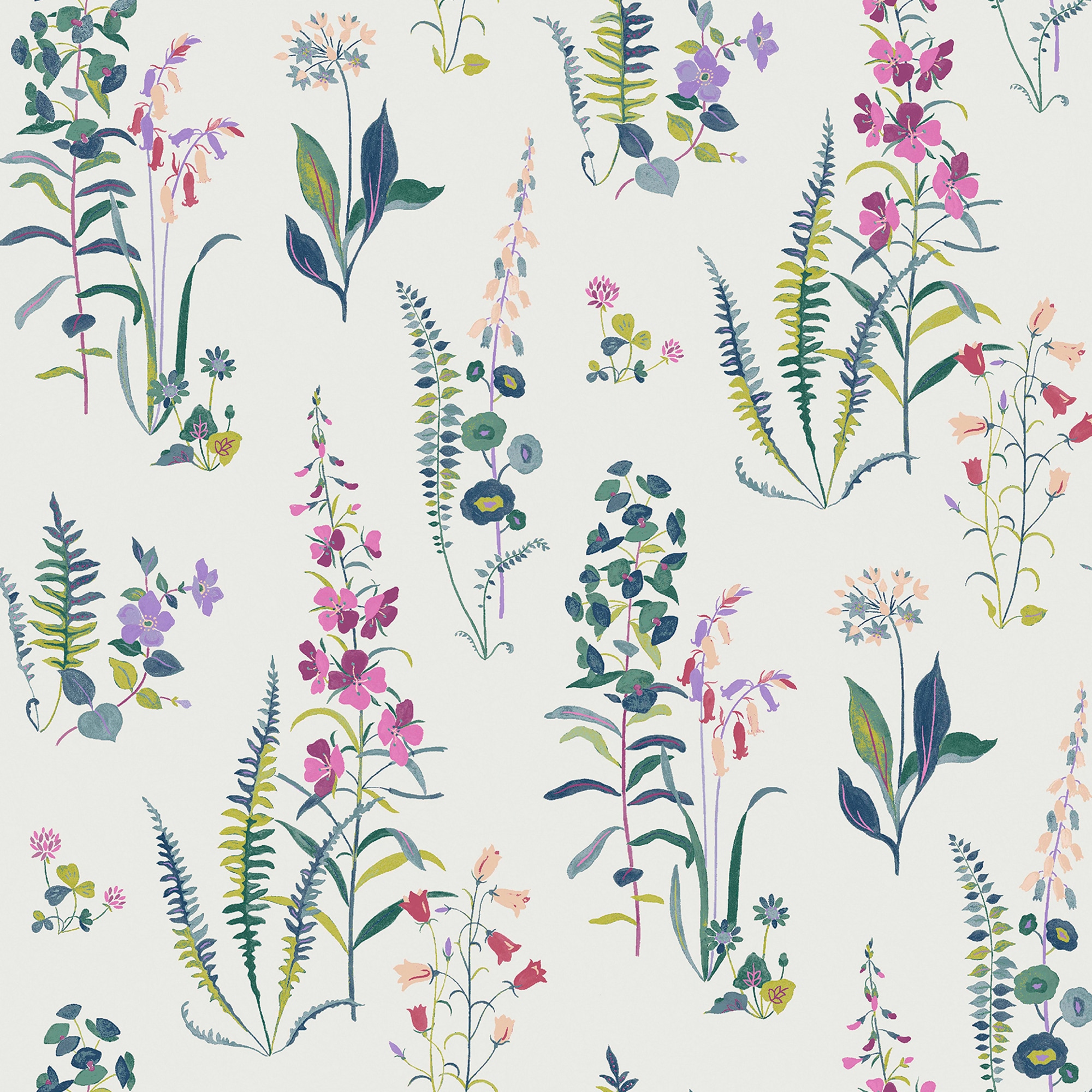 LAURA ASHLEY Vliestapete »Meadowvale Sprigs Violet« geblümt glatt 10mx52cm (ca. 5m2)