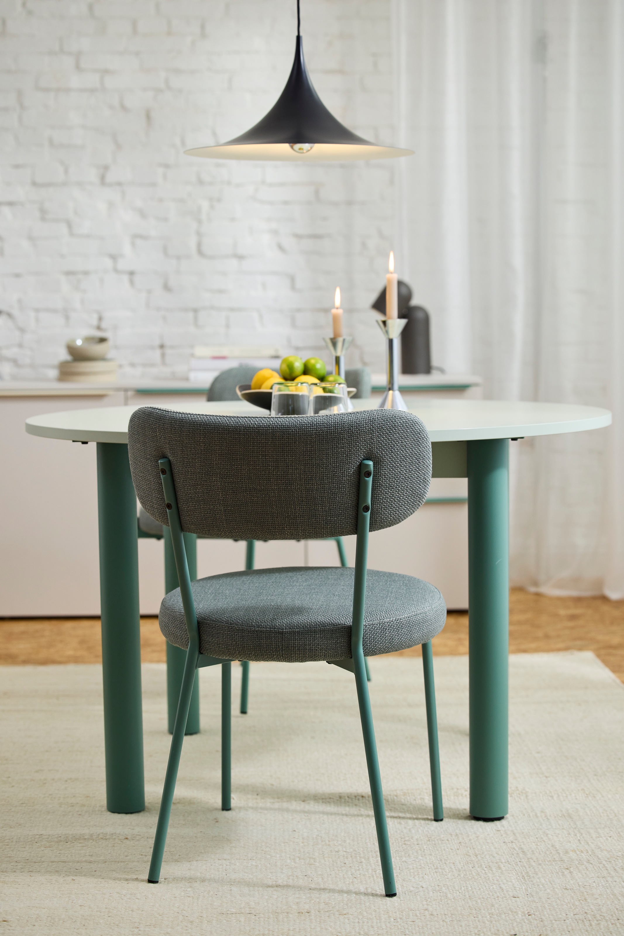 TOM TAILOR HOME 4-Fußstuhl »SOFT PAD CHAIR«, (Set), 2 St., Webstoff, Esszimmerstuhl, 4-Fußgestell, mit Rückenausschnitt