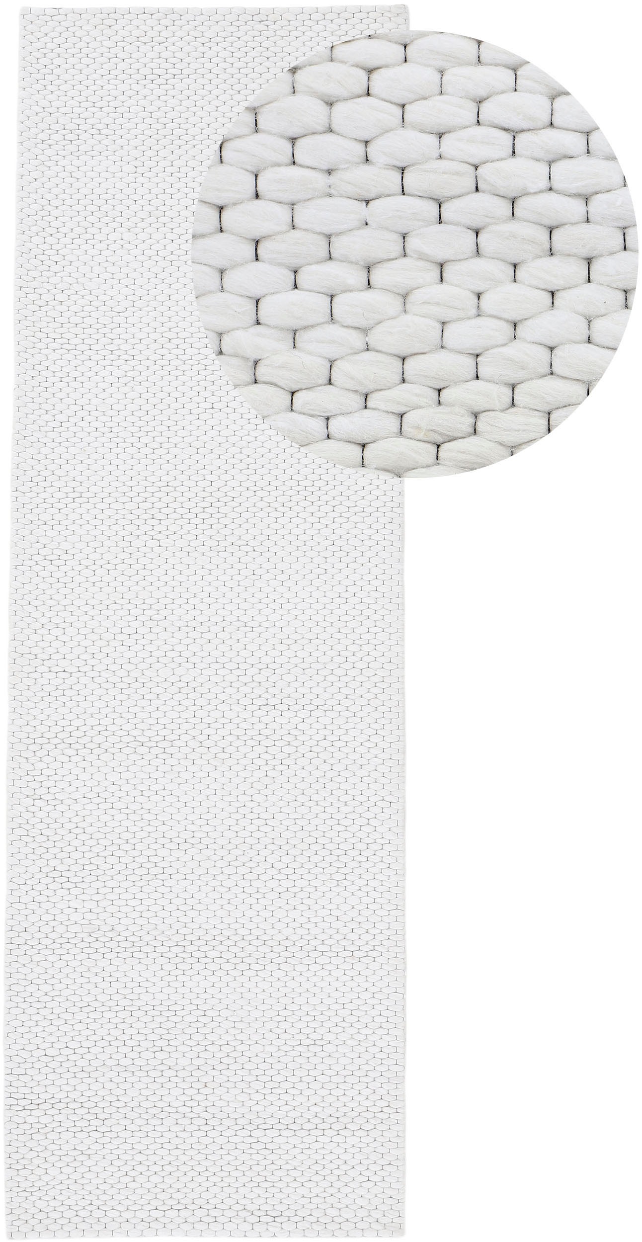 carpetfine Wollteppich »Sina, auch als Läufer«, rechteckig, 14 mm Höhe, Han günstig online kaufen