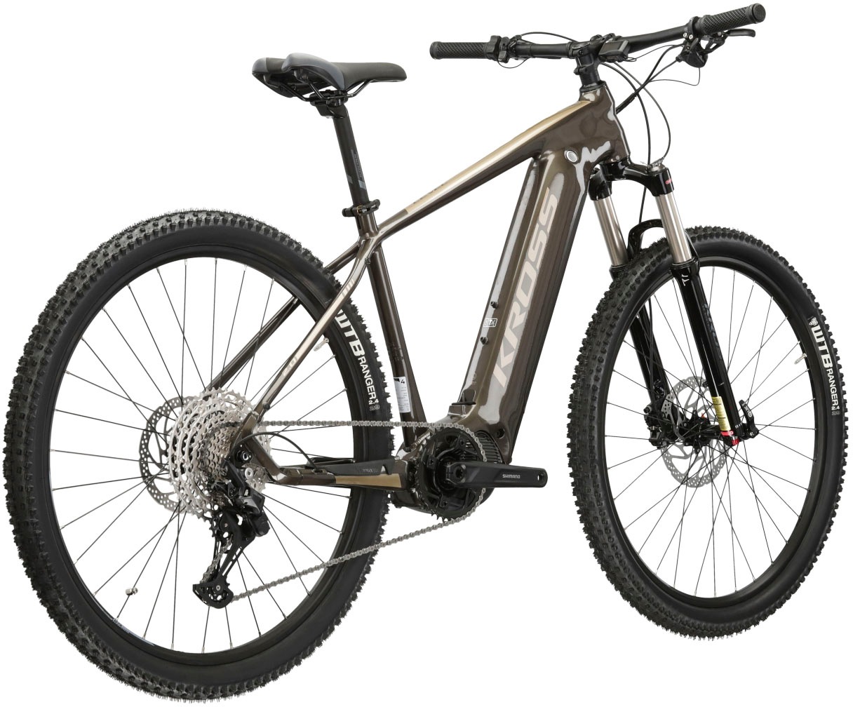 Kross E-Bike »KROSS E-MTB Level Boost 2.0 29" braun«, 11 Gang, Shimano, DEORE M5100, Mittelmotor 250 W, Pedelec, Elektrofahrrad für Damen und Herren
