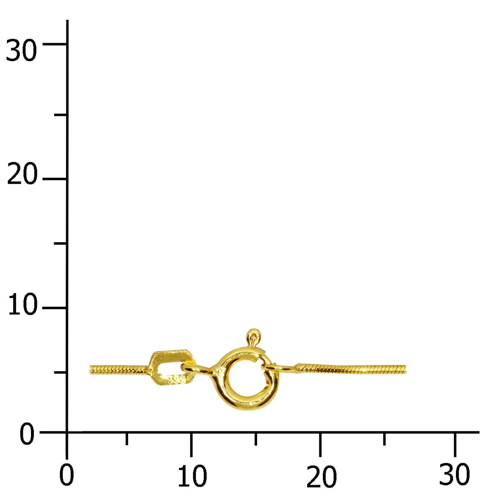 OSTSEE-SCHMUCK Goldkette »Ostsee-Schmuck Kette Schlange 0,8 mm Kette Schlange 0,8 mm«, (1 tlg.)